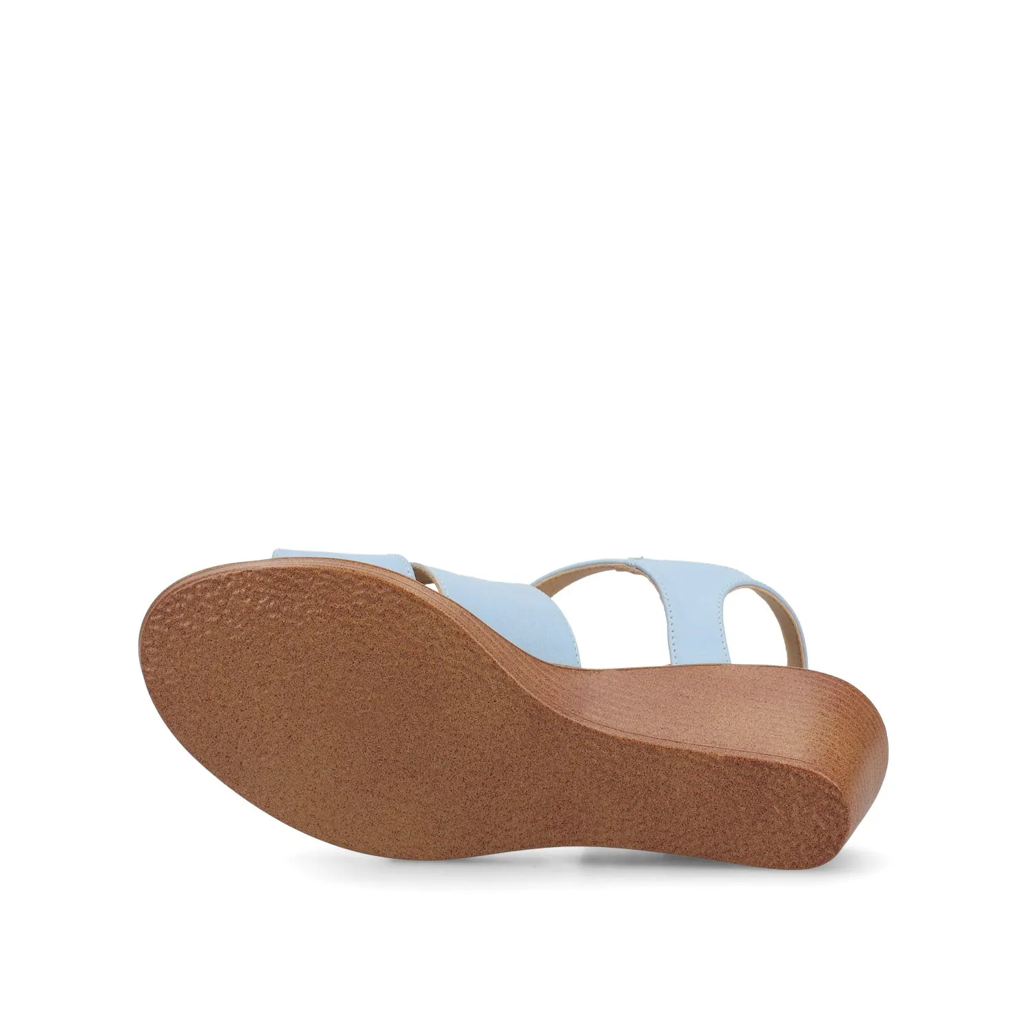 KEDZIEII ANKLE STRAP WEDGE SANDALS IN WIDE flat ease