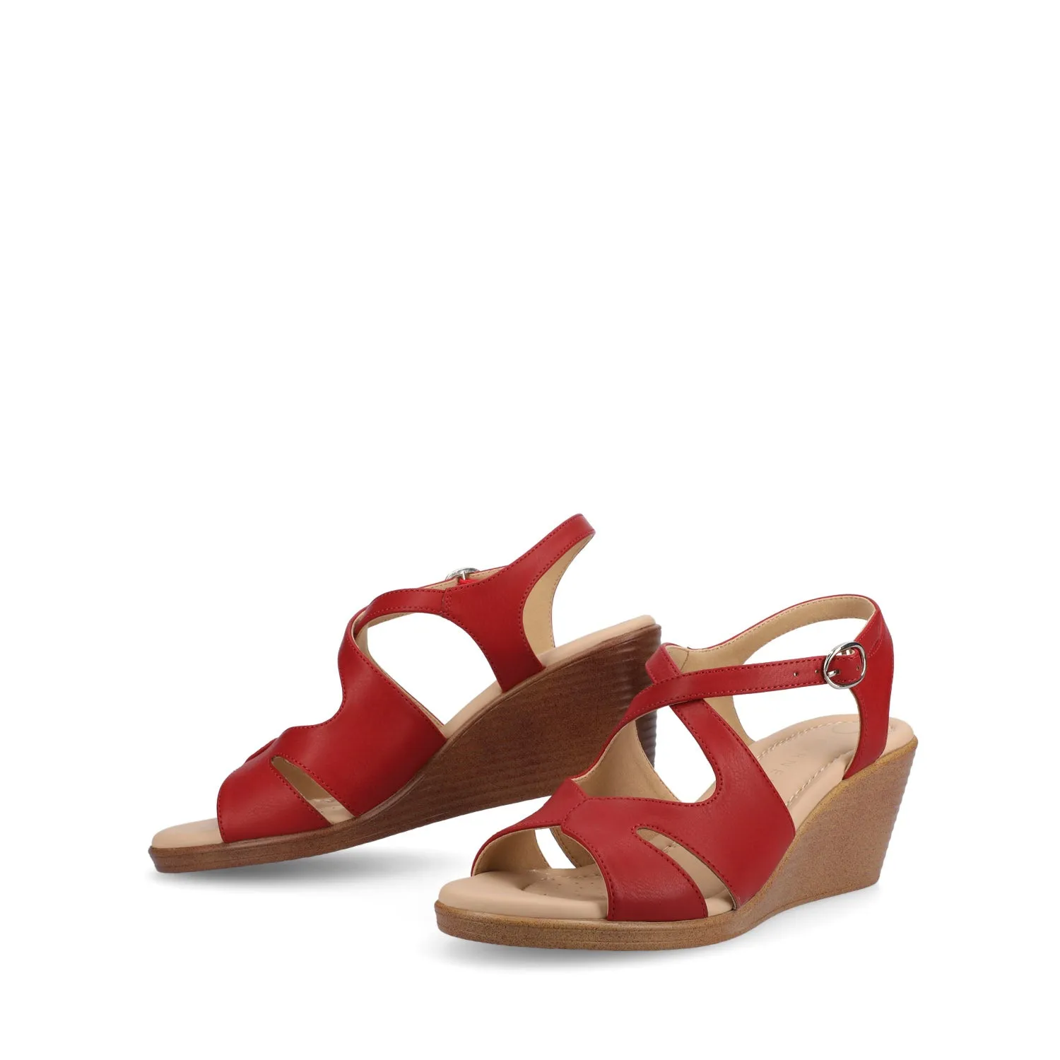 KEDZIEII ANKLE STRAP WEDGE SANDALS strap slim