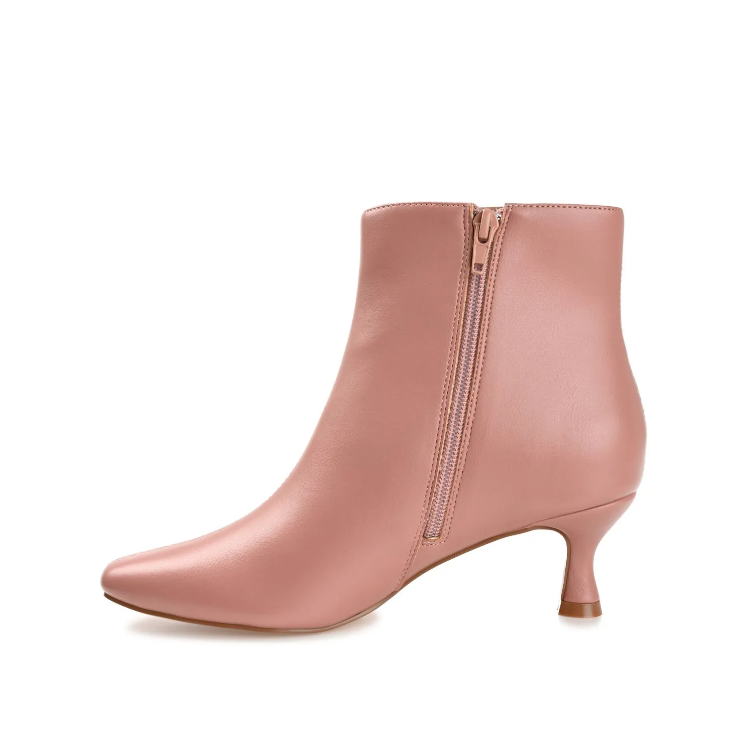 KELSSA POINTED TOE BOOTIES IN FAUX LEATHER snow charm