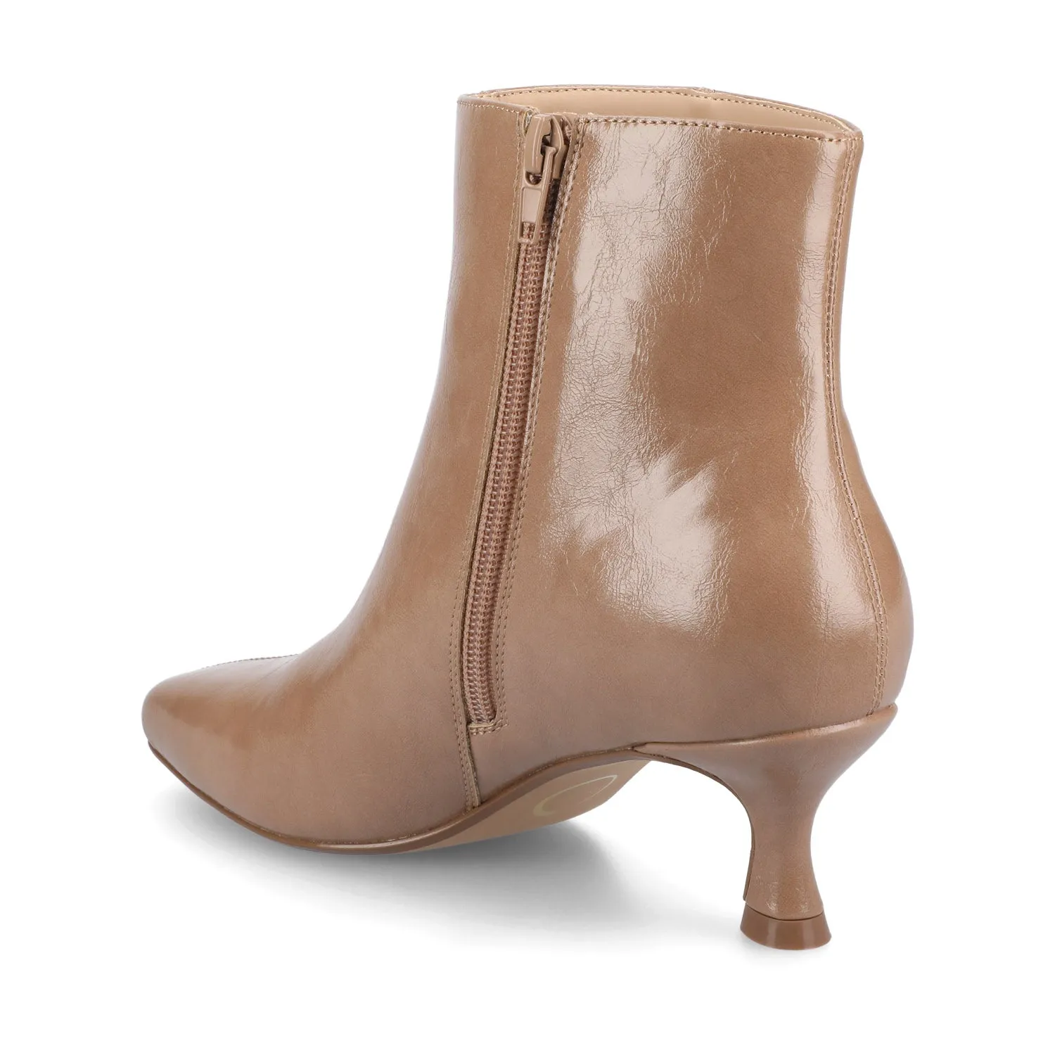 KELSSA POINTED TOE BOOTIES IN FAUX LEATHER snow charm