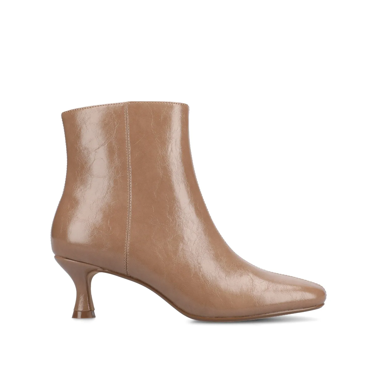 KELSSA POINTED TOE BOOTIES IN FAUX LEATHER snow charm