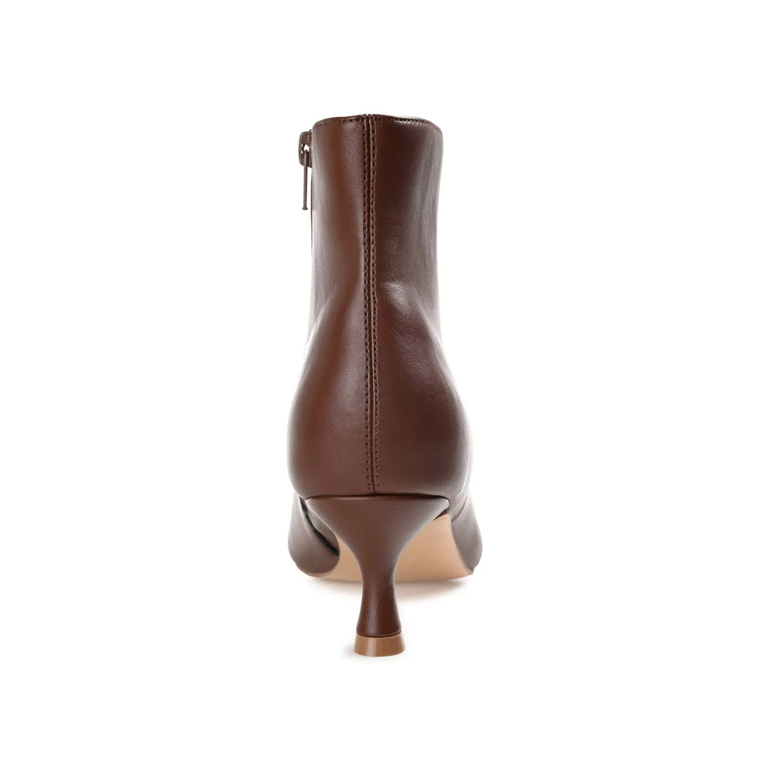 KELSSA POINTED TOE BOOTIES IN FAUX LEATHER snow charm