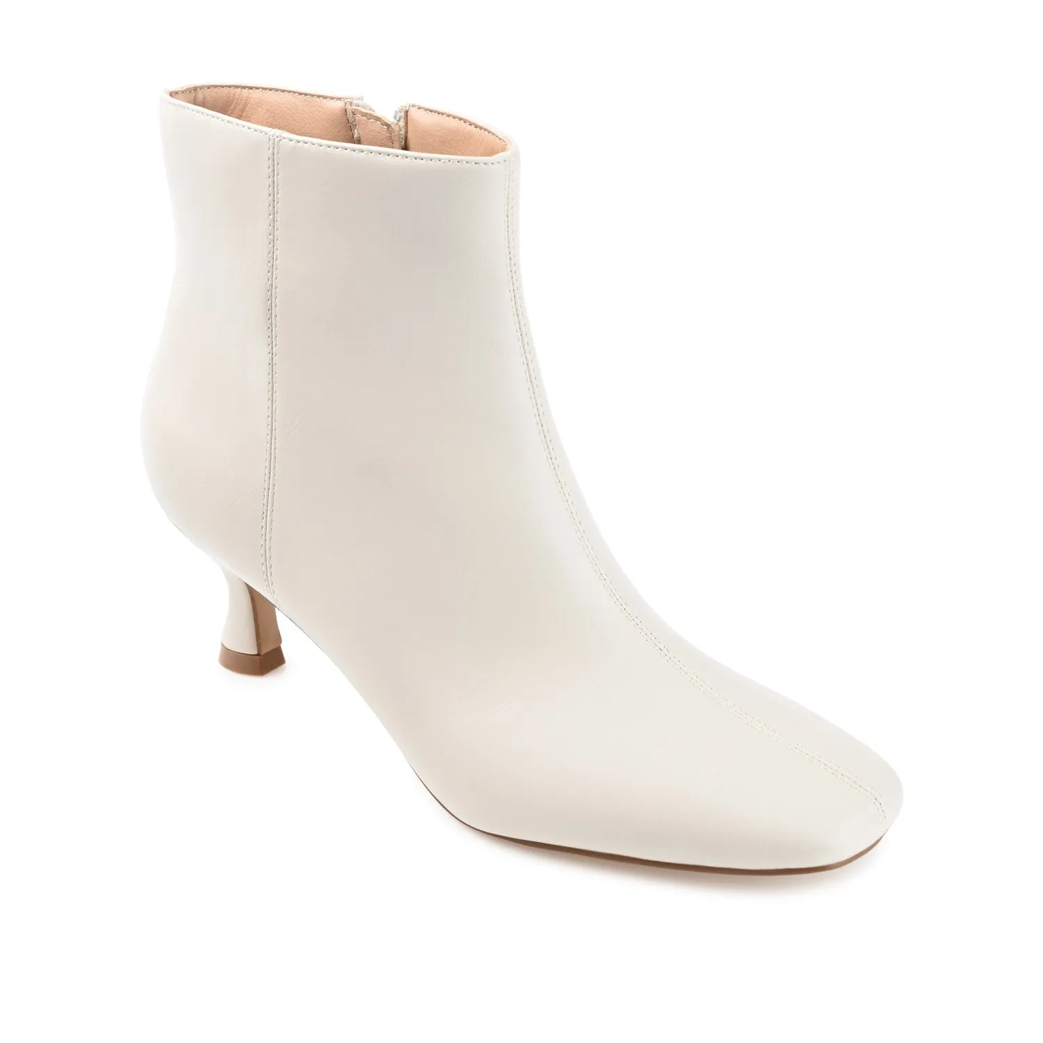 KELSSA POINTED TOE BOOTIES IN FAUX LEATHER snow charm