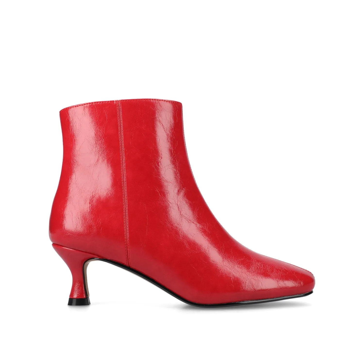 KELSSA POINTED TOE BOOTIES IN FAUX LEATHER snow charm