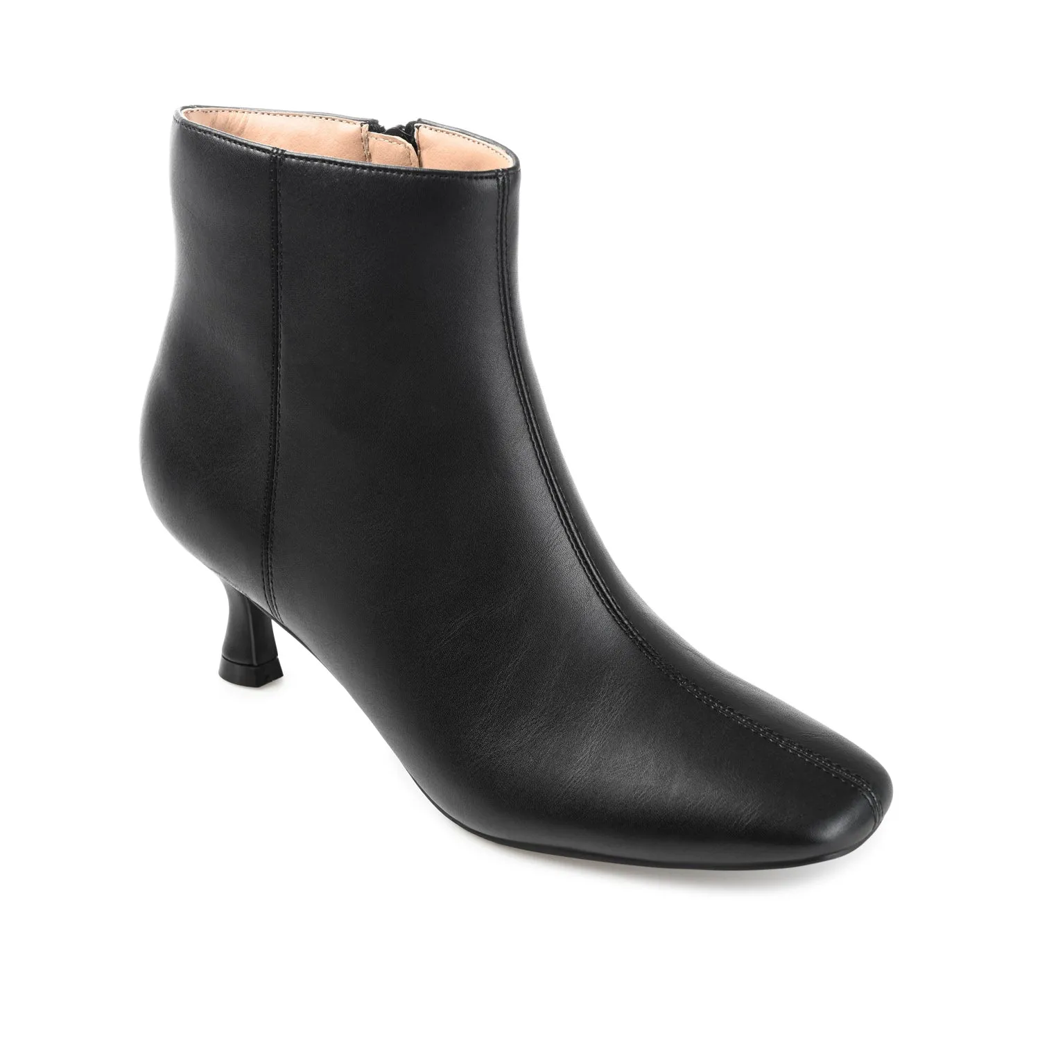 KELSSA POINTED TOE BOOTIES IN FAUX LEATHER snow charm