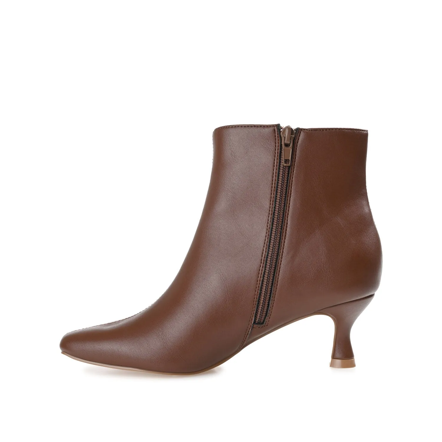 KELSSA POINTED TOE BOOTIES IN FAUX LEATHER snow charm