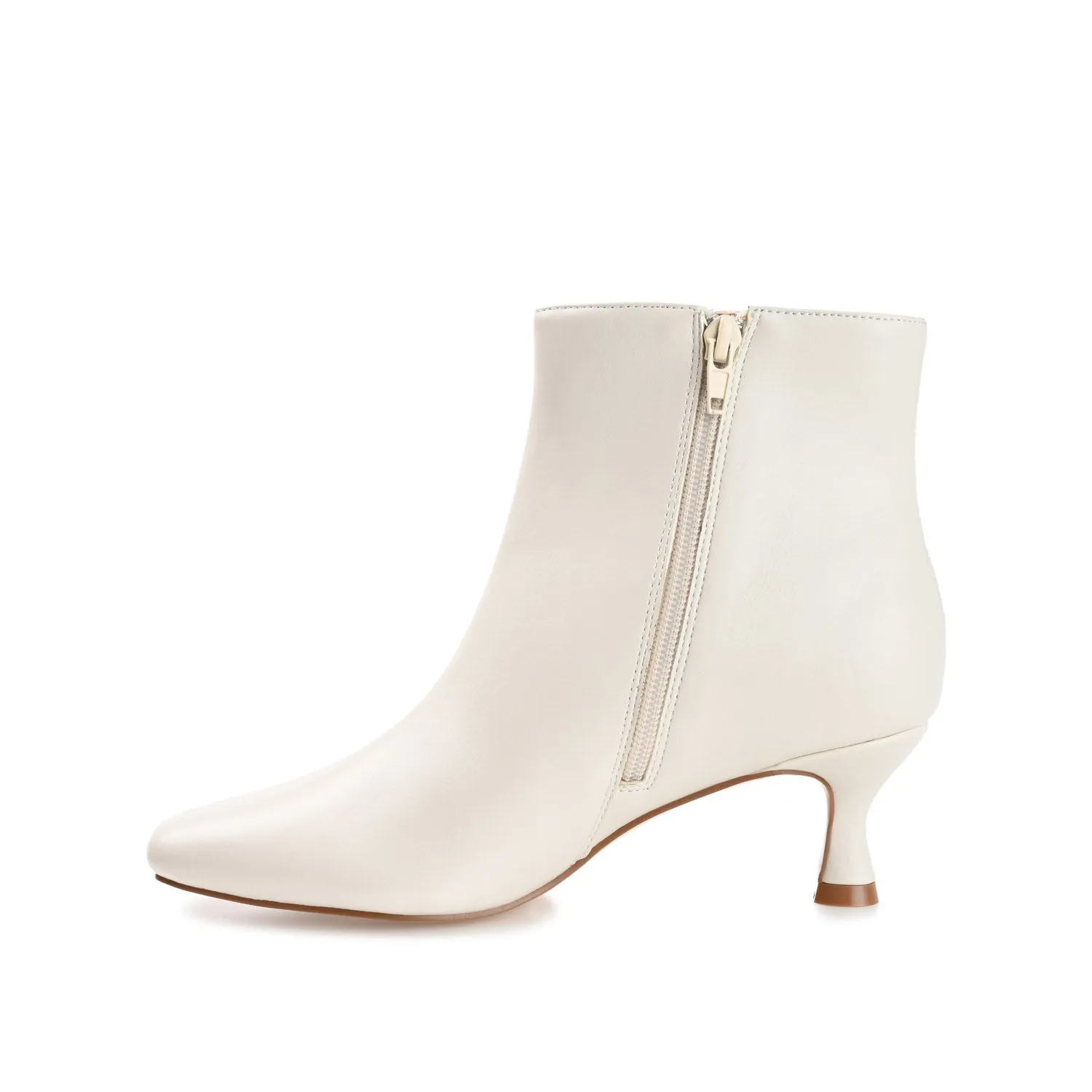 KELSSA POINTED TOE BOOTIES IN FAUX LEATHER snow charm