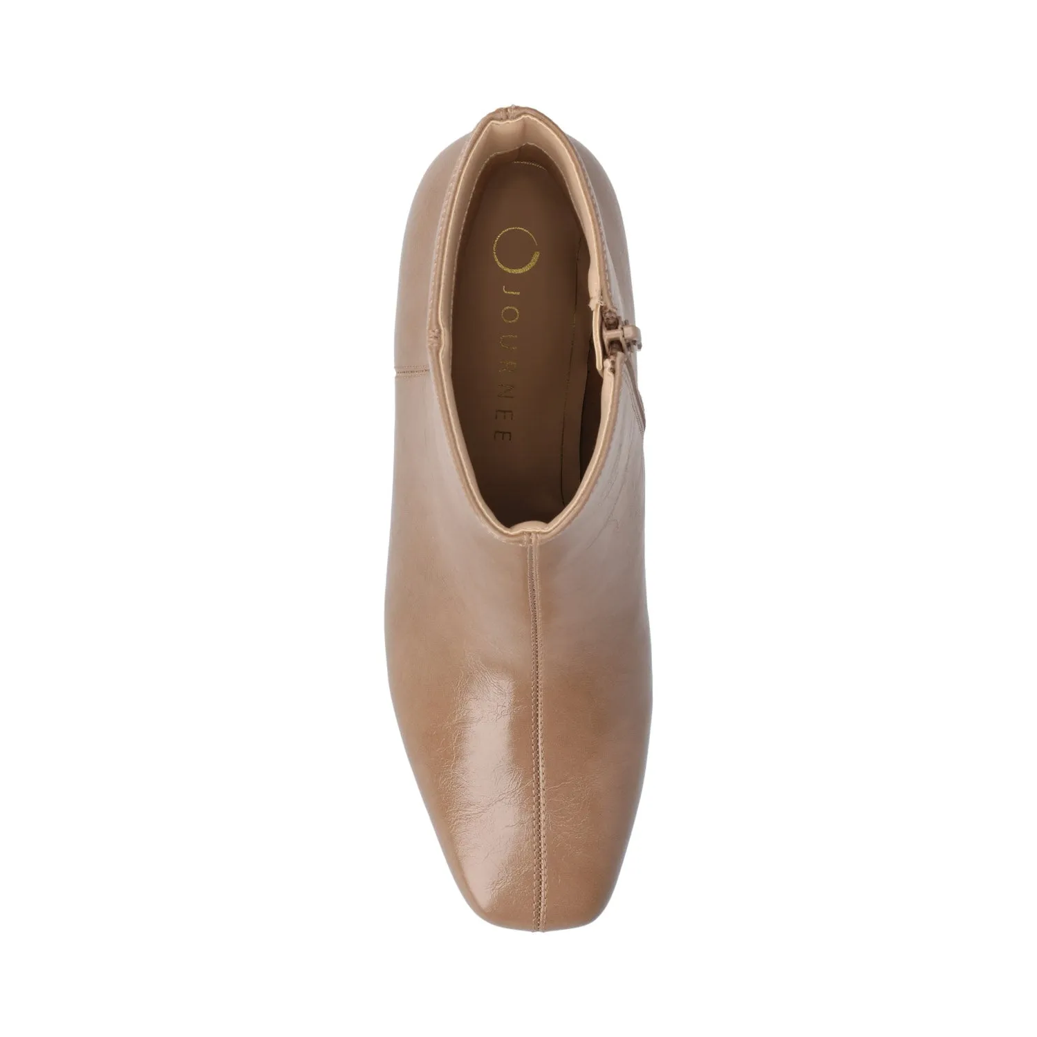 KELSSA POINTED TOE BOOTIES IN FAUX LEATHER snow charm