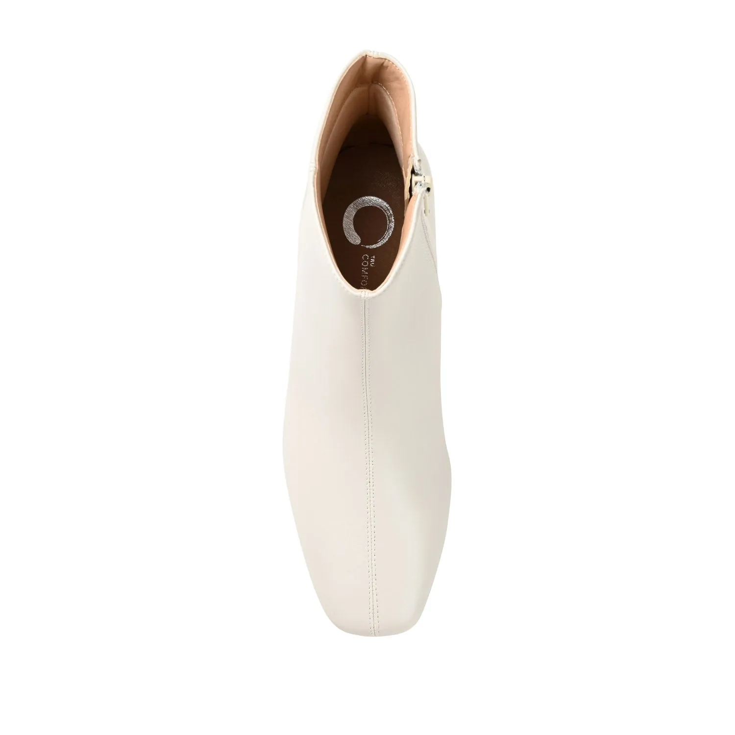 KELSSA POINTED TOE BOOTIES IN FAUX LEATHER snow charm