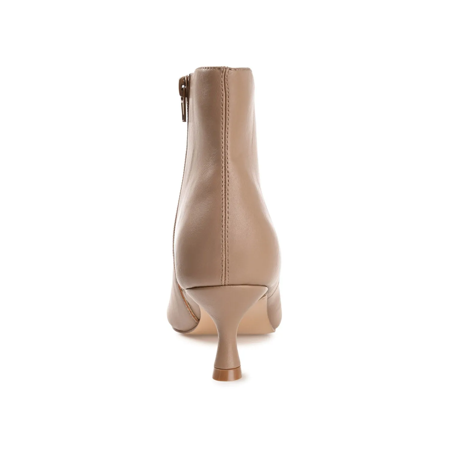 KELSSA POINTED TOE BOOTIES IN FAUX LEATHER snow charm