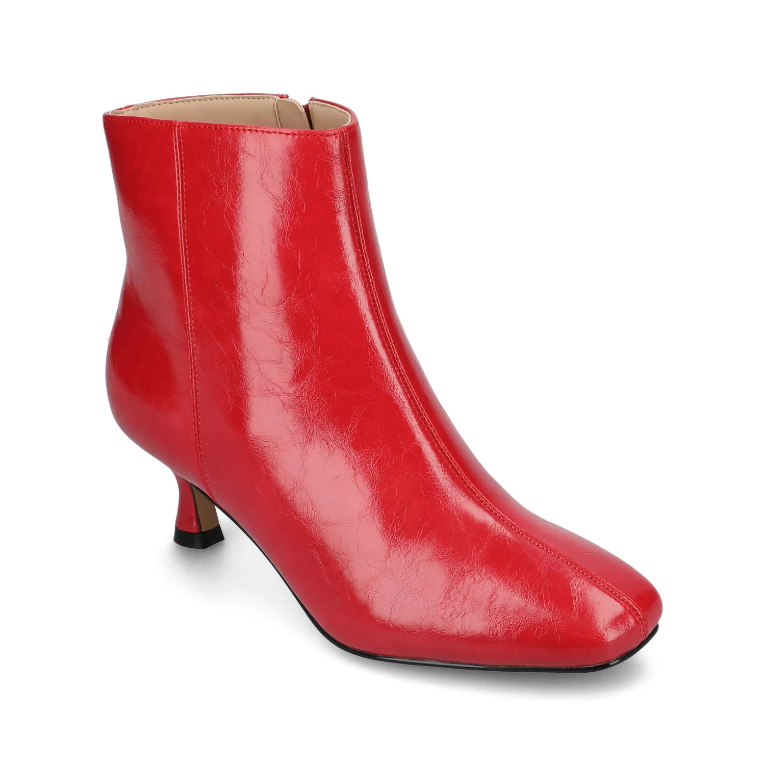 KELSSA POINTED TOE BOOTIES IN FAUX LEATHER snow charm