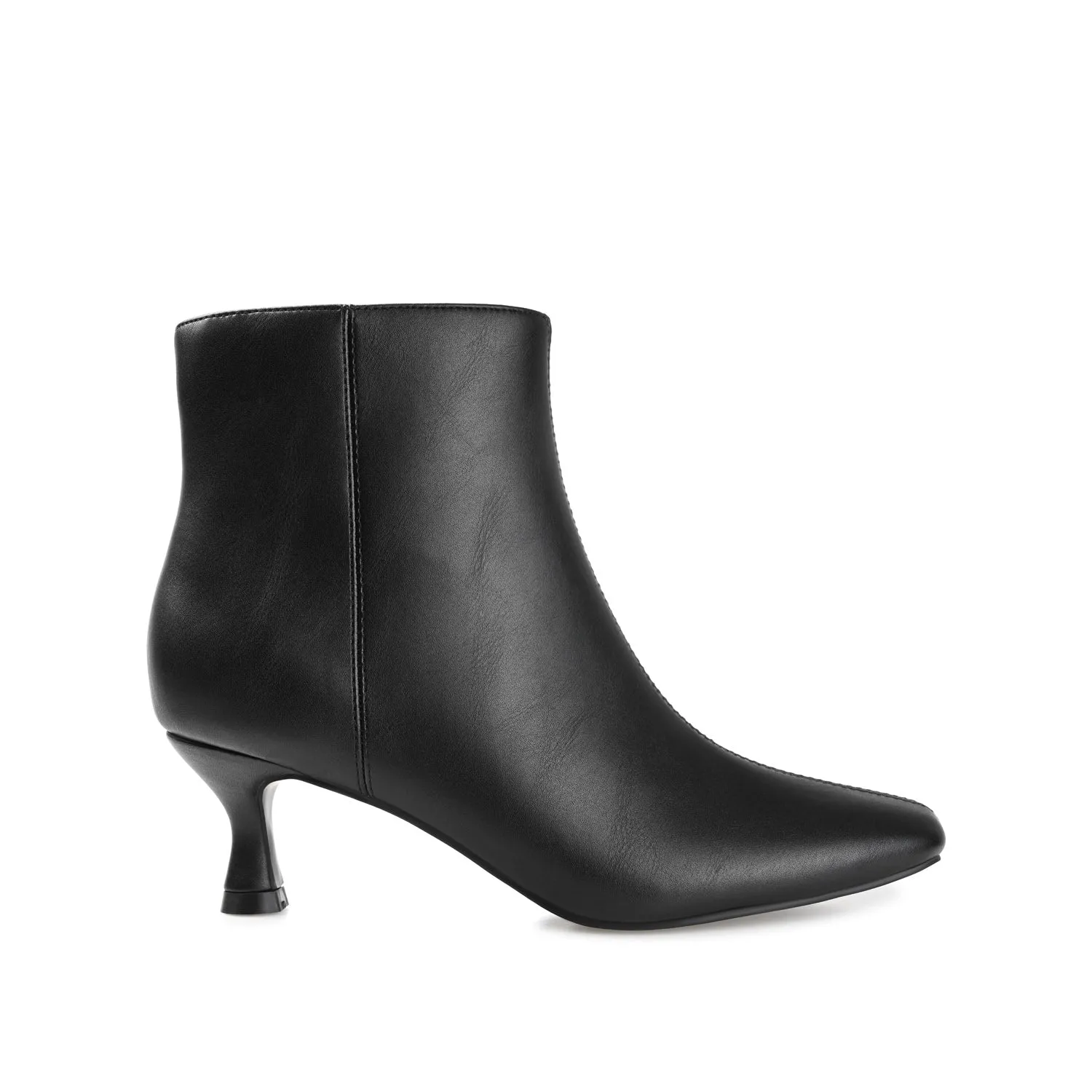 KELSSA POINTED TOE BOOTIES IN FAUX LEATHER snow charm