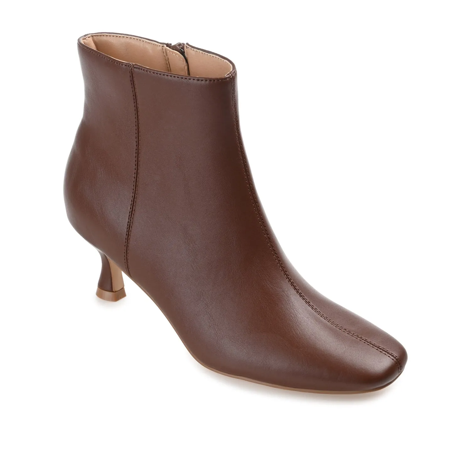 KELSSA POINTED TOE BOOTIES IN FAUX LEATHER snow charm