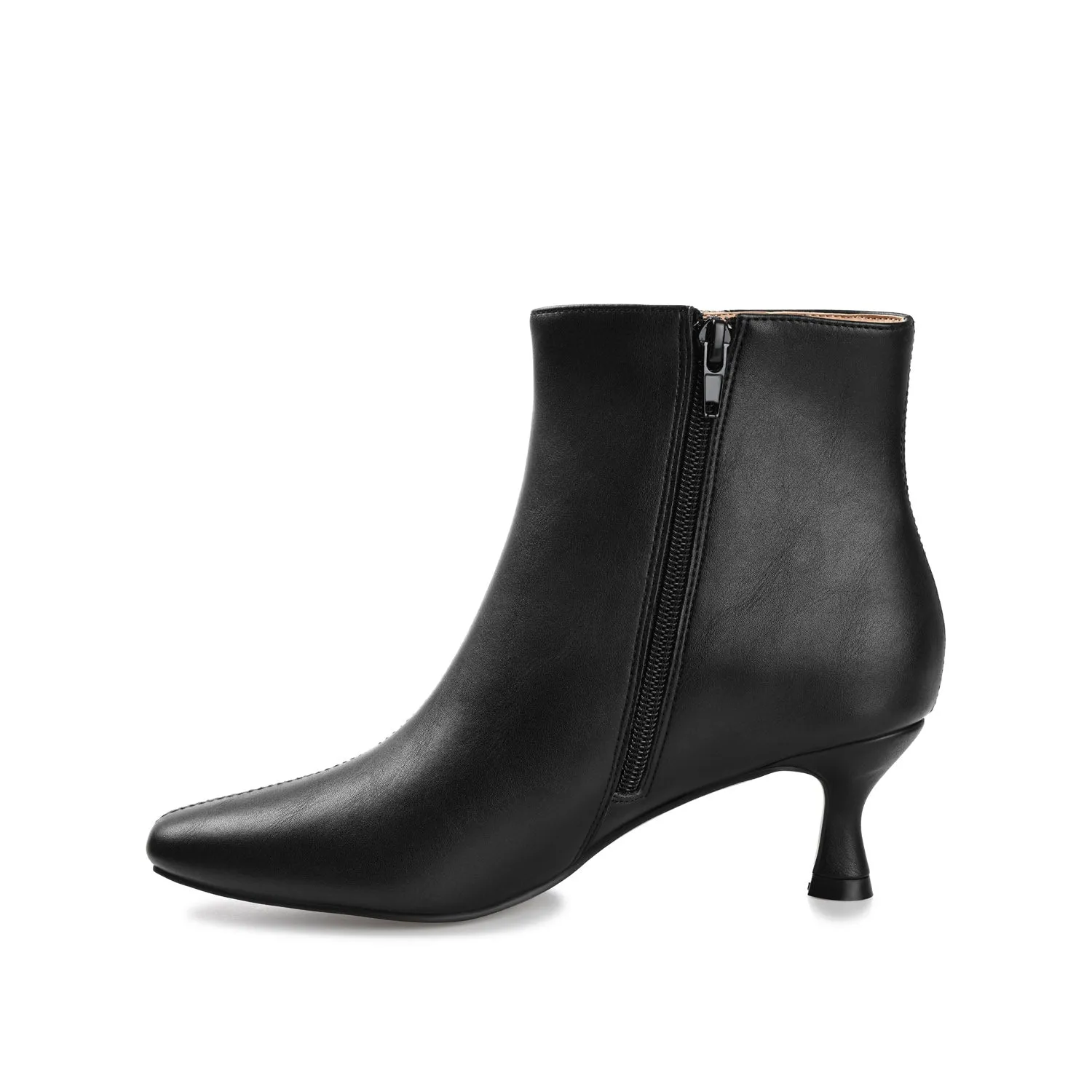 KELSSA POINTED TOE BOOTIES IN FAUX LEATHER snow charm