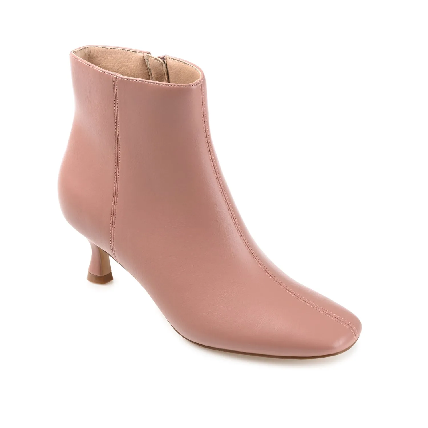 KELSSA POINTED TOE BOOTIES IN FAUX LEATHER snow charm