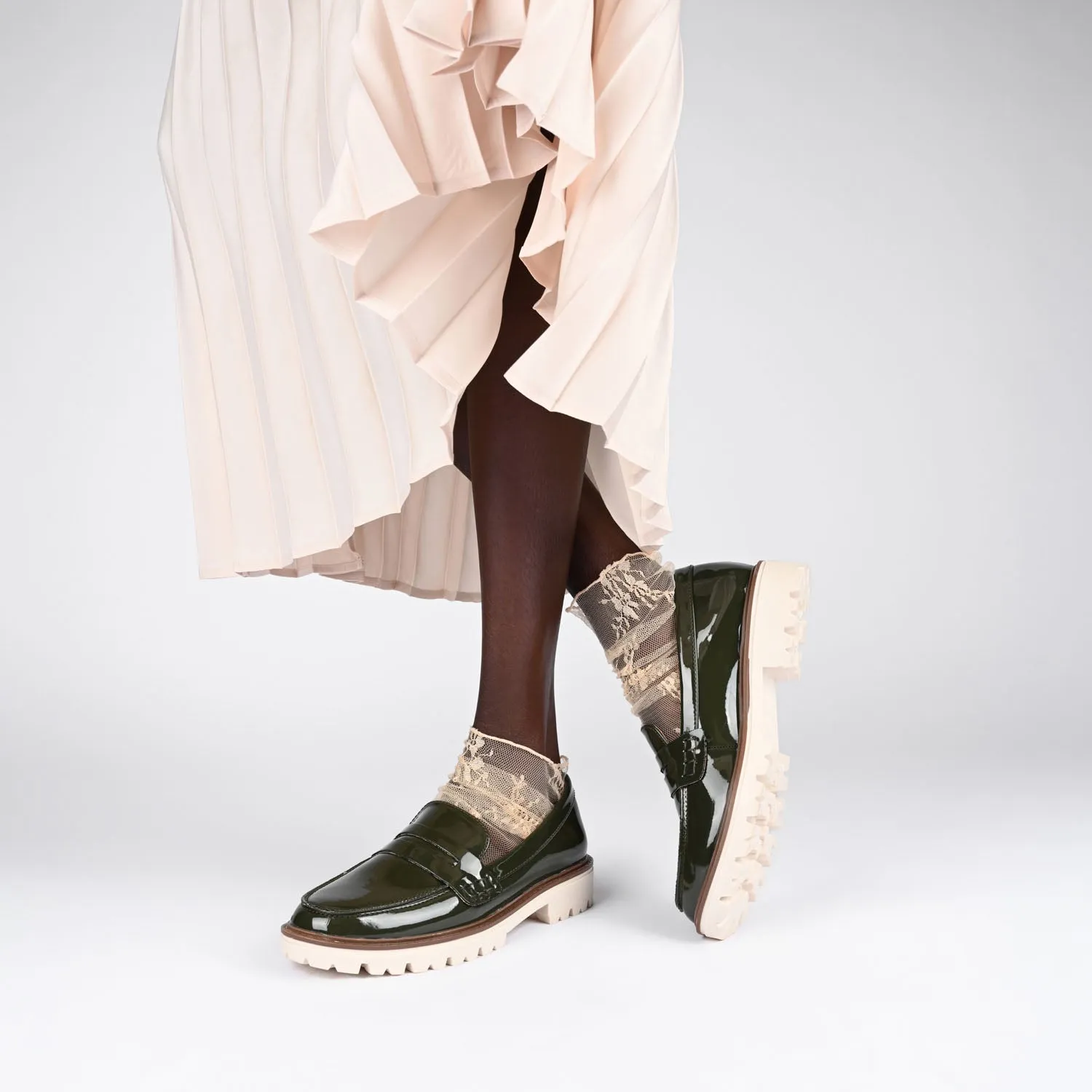 KENLY LOAFER FLATS IN FAUX LEATHER eco pick