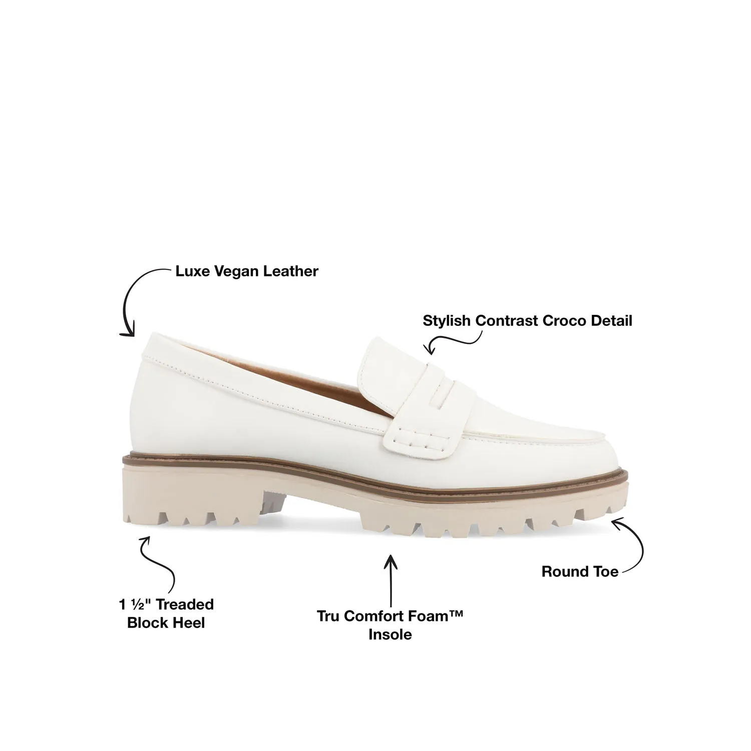 KENLY LOAFER FLATS IN FAUX LEATHER eco pick