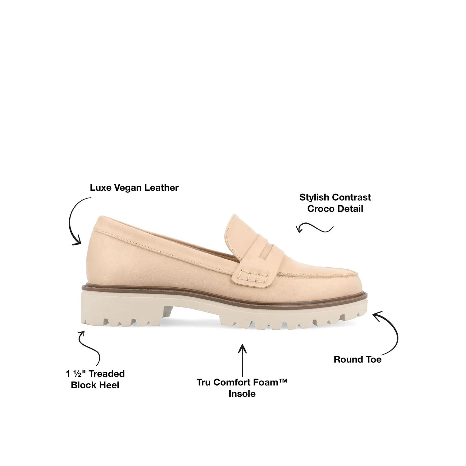 KENLY LOAFER FLATS IN FAUX SUEDE petite size