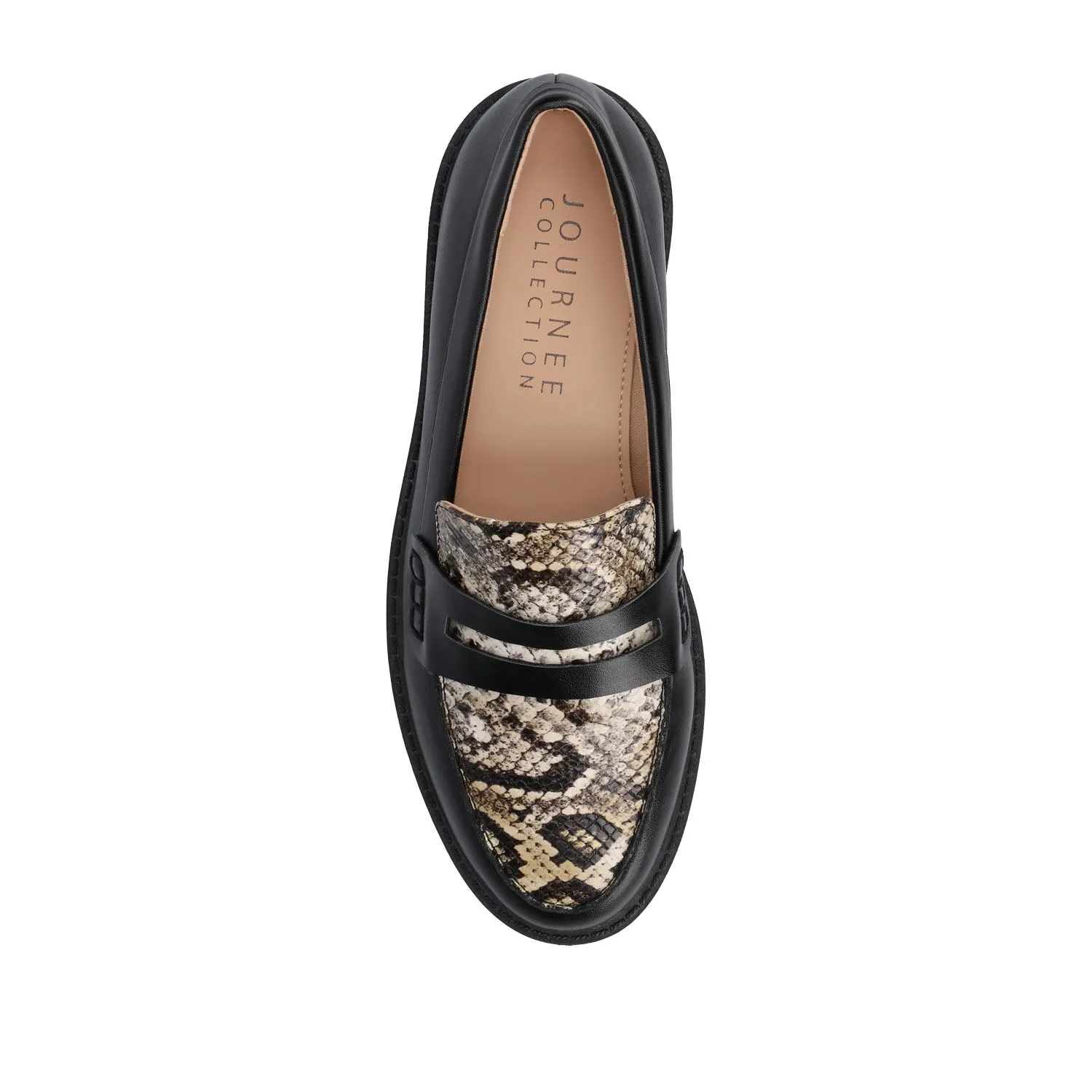 KENLY LOAFER FLATS IN SNAKE blush pink