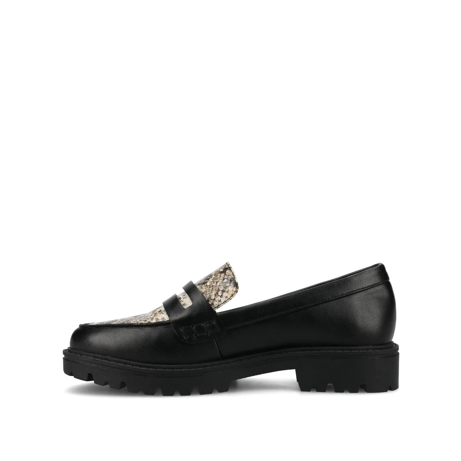 KENLY LOAFER FLATS IN SNAKE blush pink