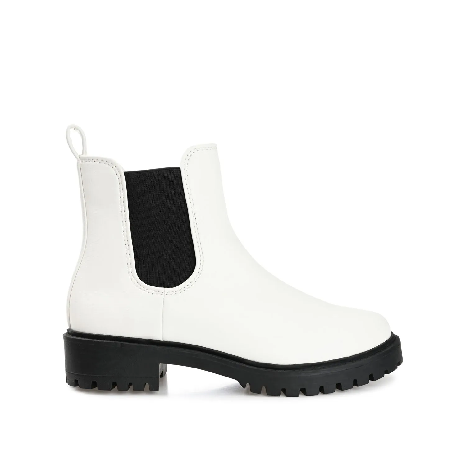 KENOVA CHELSEA BOOTIES IN FAUX LEATHER wind block