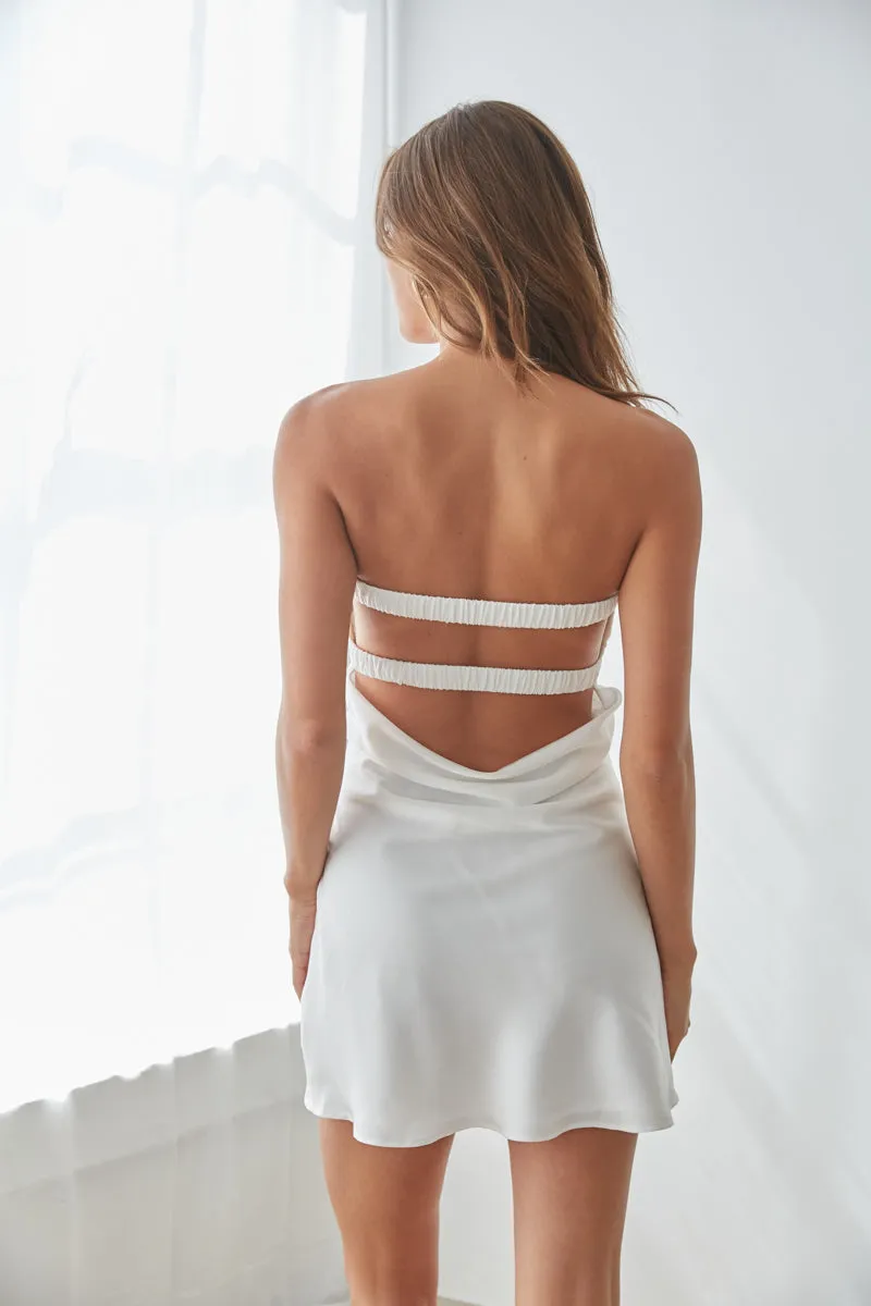 Kiara Keyhole Open Back Mini Dress london wind