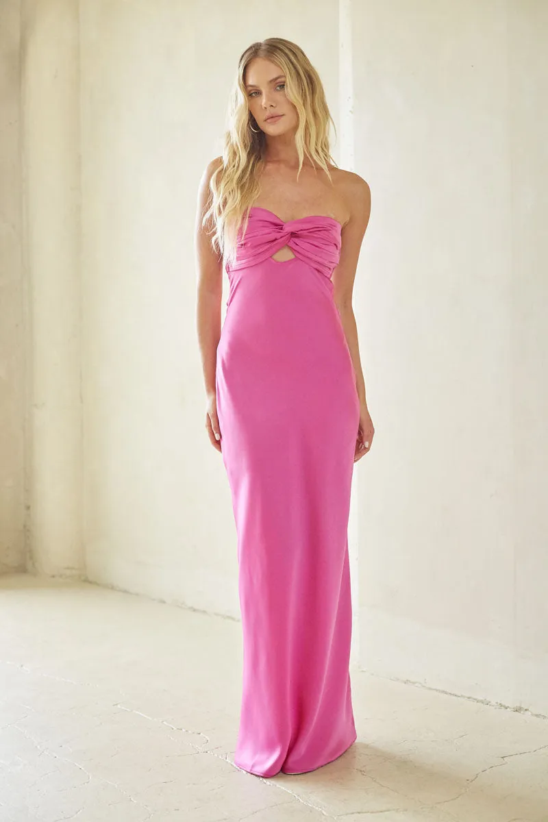 Kira Open Back Maxi Dress tea green