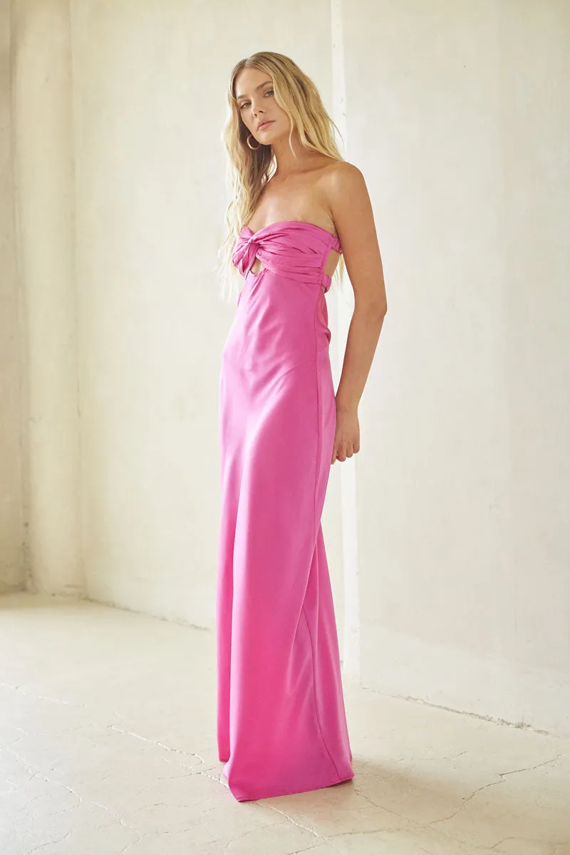 Kira Open Back Maxi Dress tea green