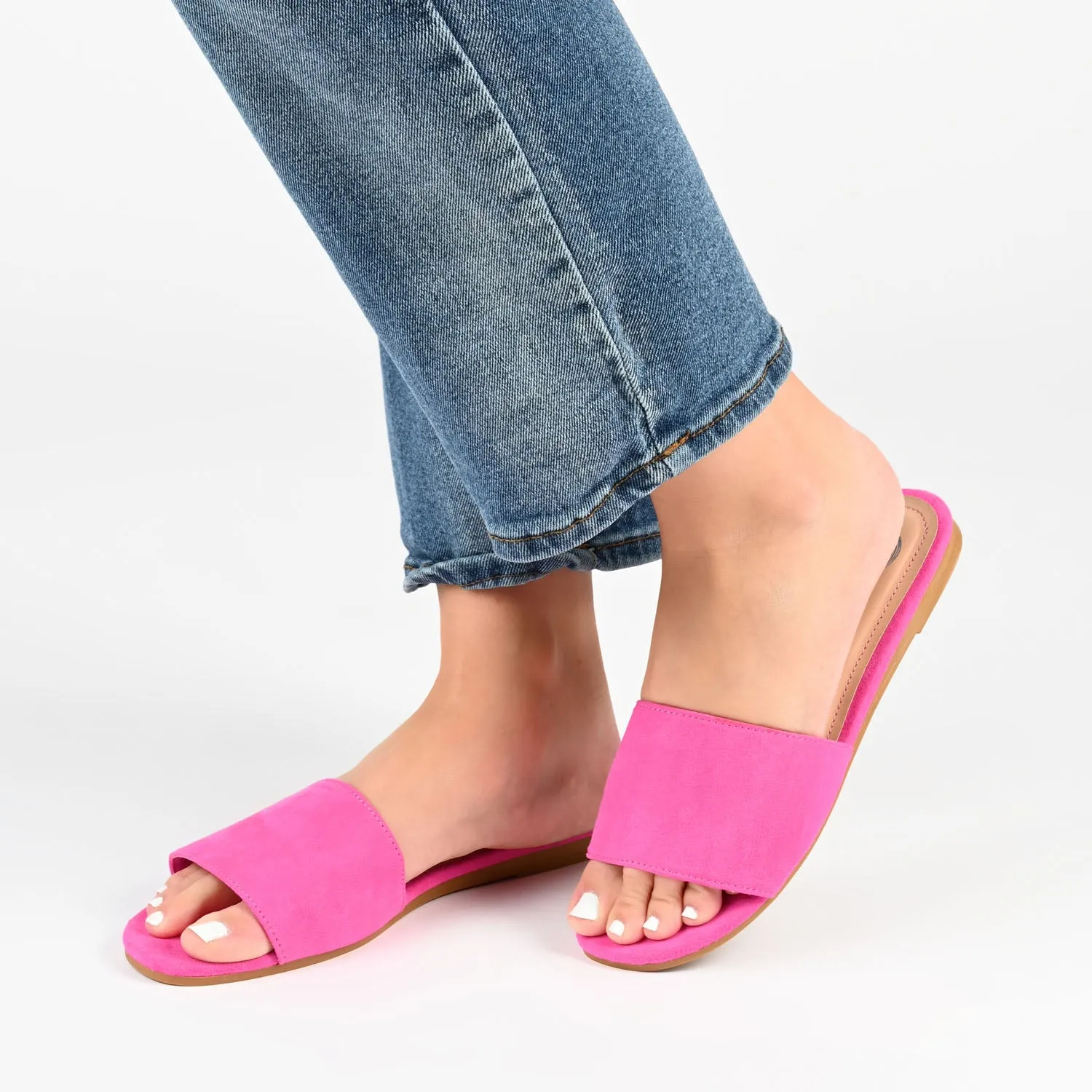 KOLINNA SLIDE SANDALS IN STATEMENT loop tie