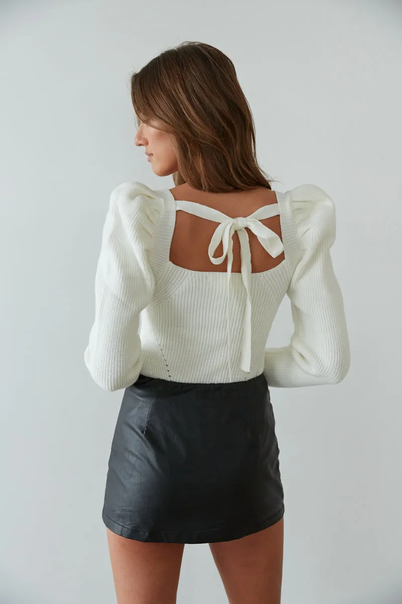 Kourt Faux Leather Mini Skort taper leg