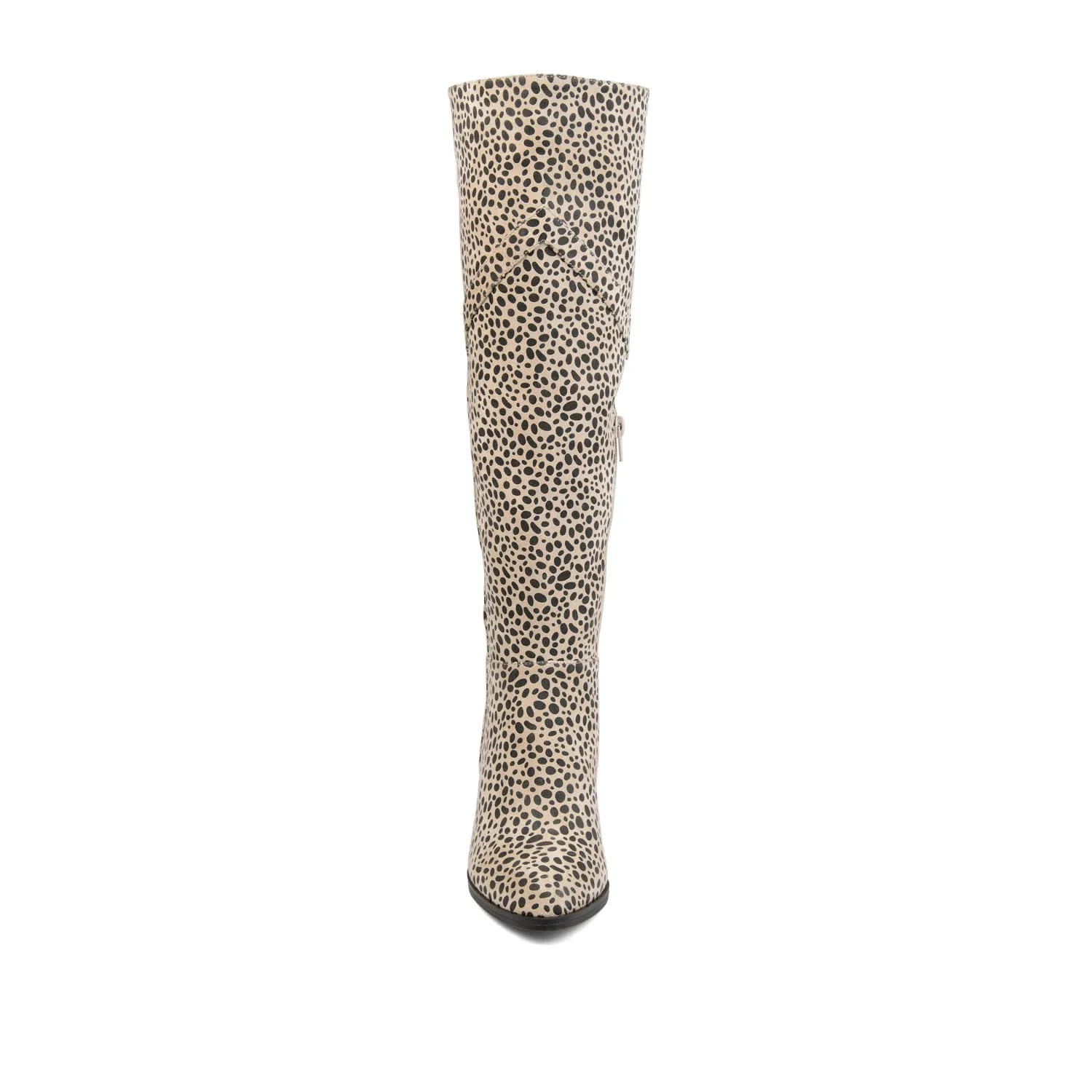 KYLLIE KNEE HIGH BOOTS IN FAUX SUEDE festival field