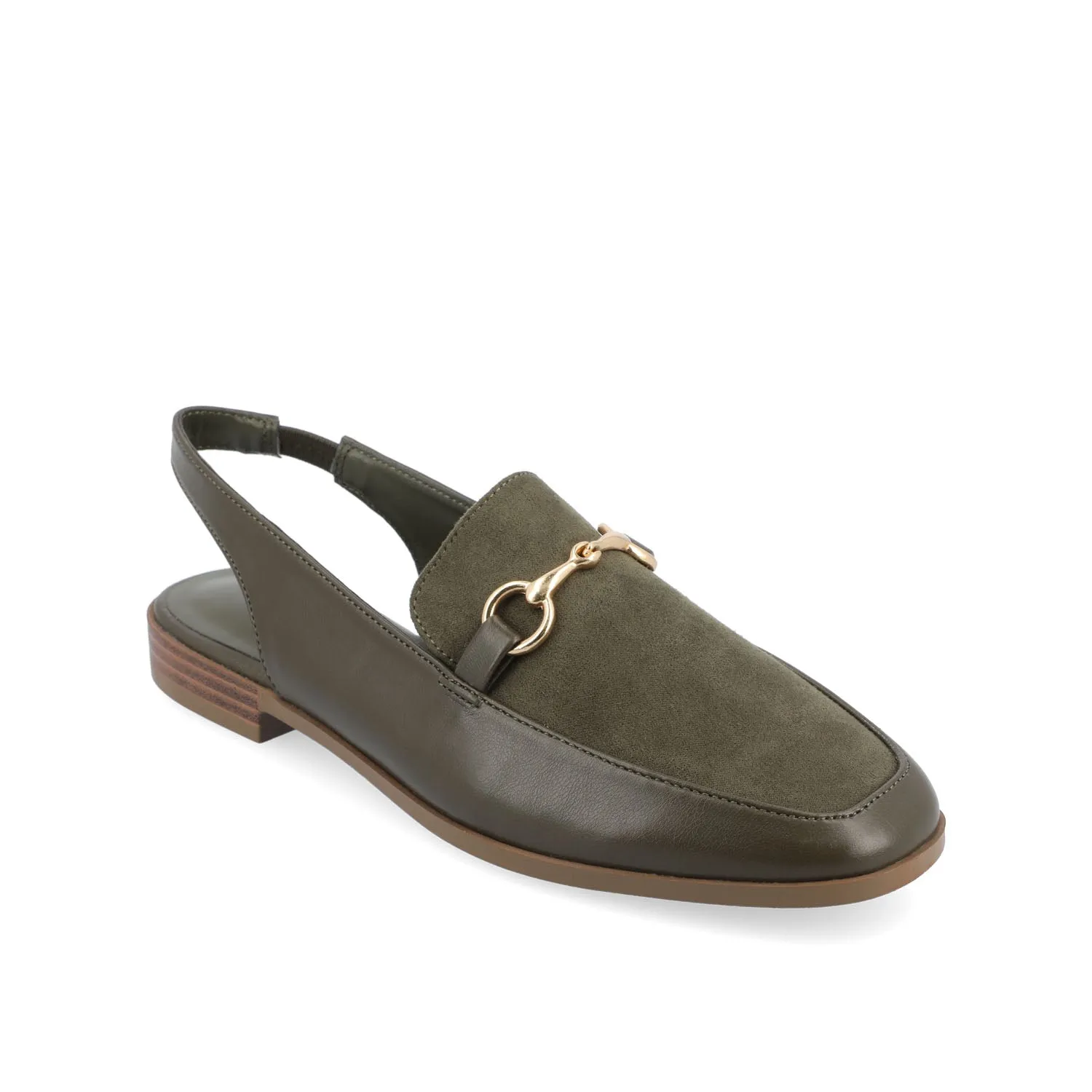LAINEY LOAFER FLATS IN FAUX LEATHER closed toe