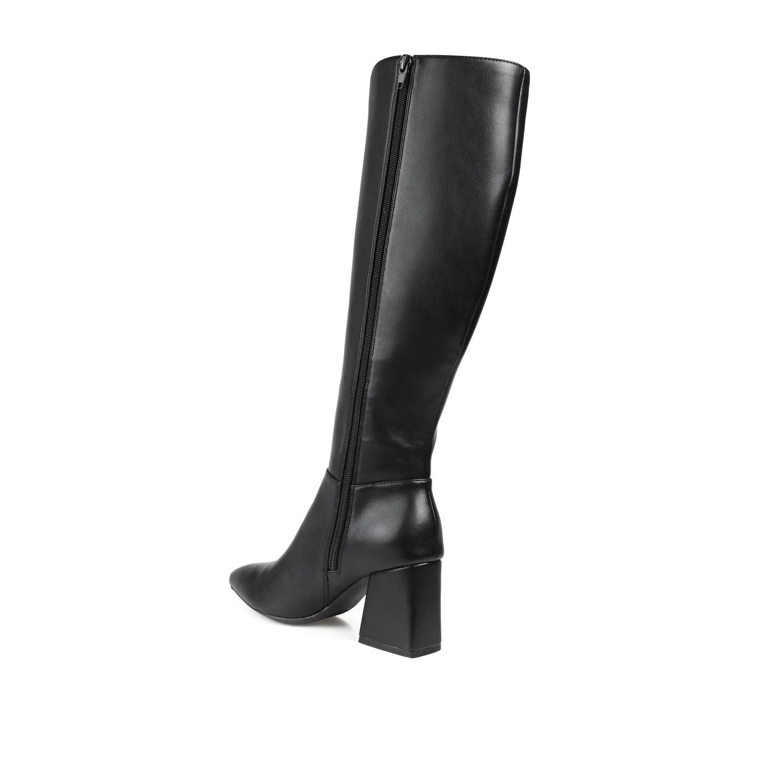 LANDREE KNEE-HIGH BOOTS IN FAUX LEATHER road trip