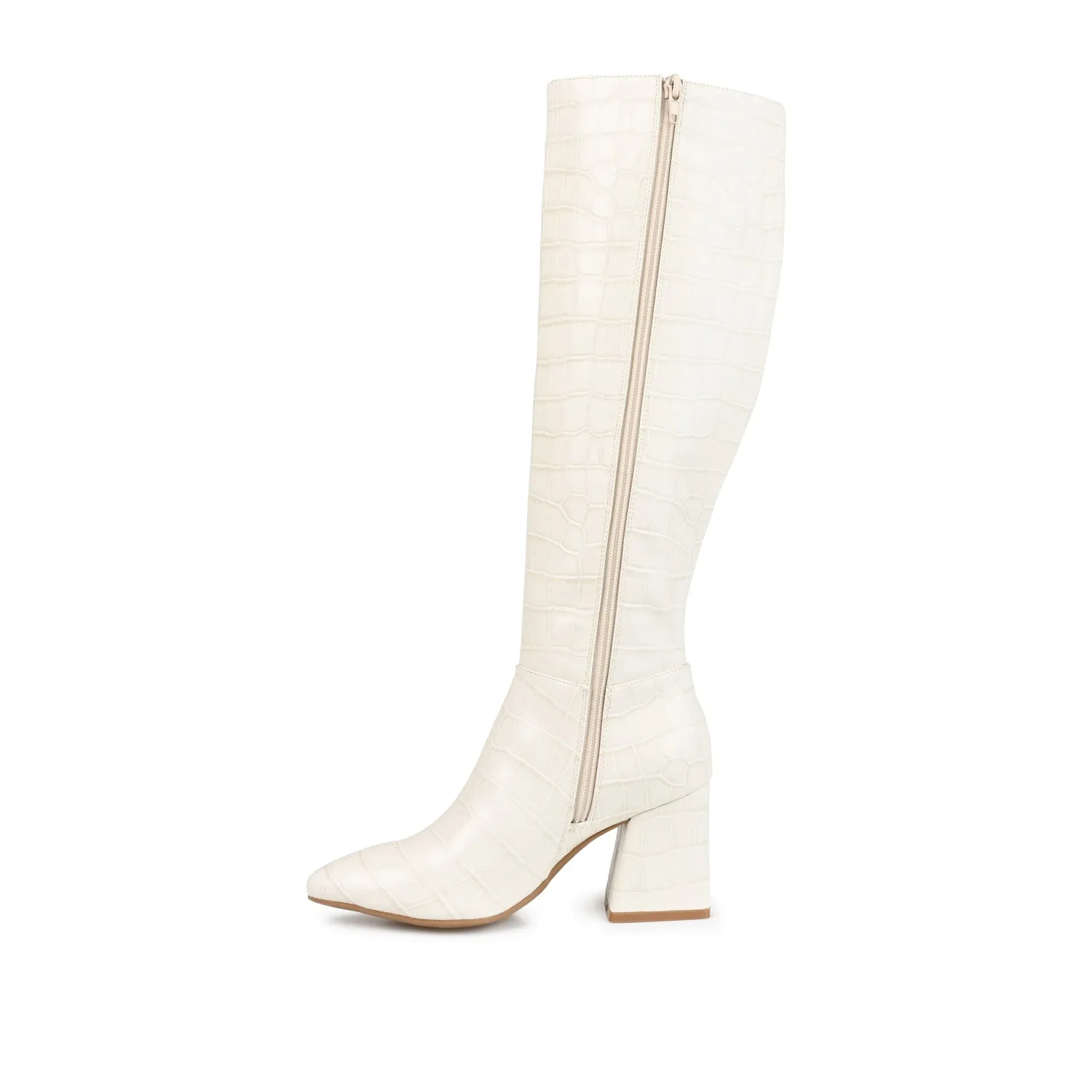 LANDREE KNEE-HIGH BOOTS IN FAUX LEATHER road trip