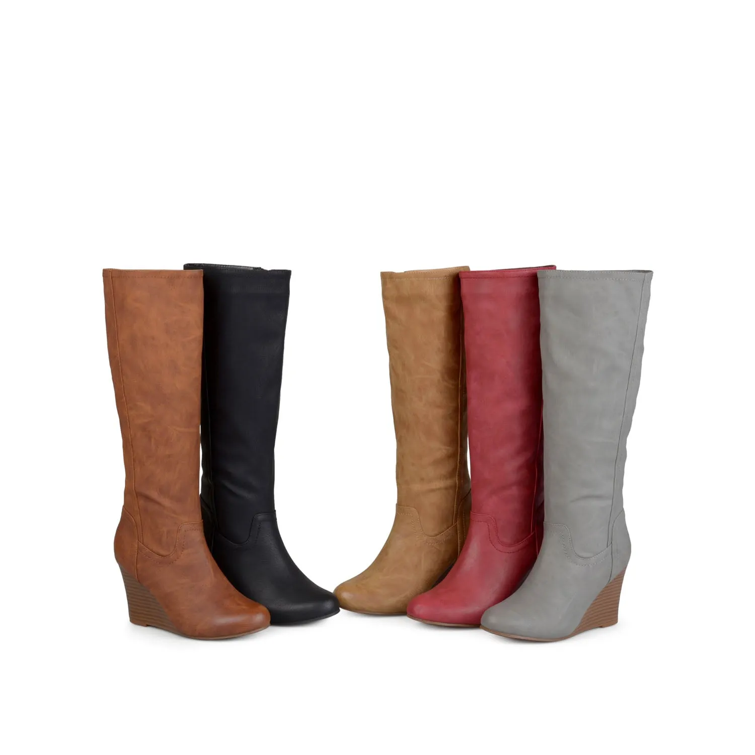 LANGLY KNEE-HIGH BOOTS IN FAUX LEATHER cabin cozy