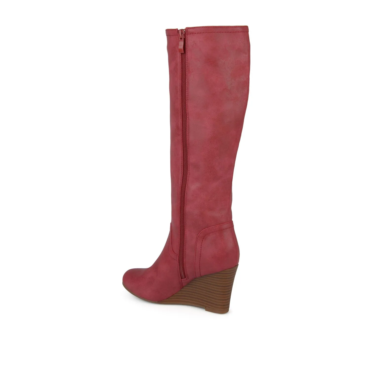 LANGLY KNEE-HIGH BOOTS IN FAUX LEATHER cabin cozy