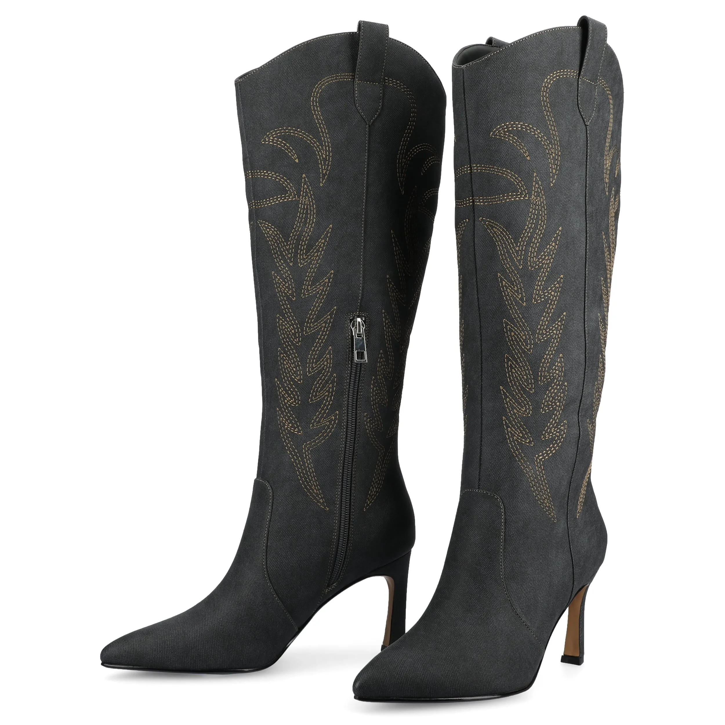 LARAMIE KNEE HIGH WESTERN BOOTS dress edge