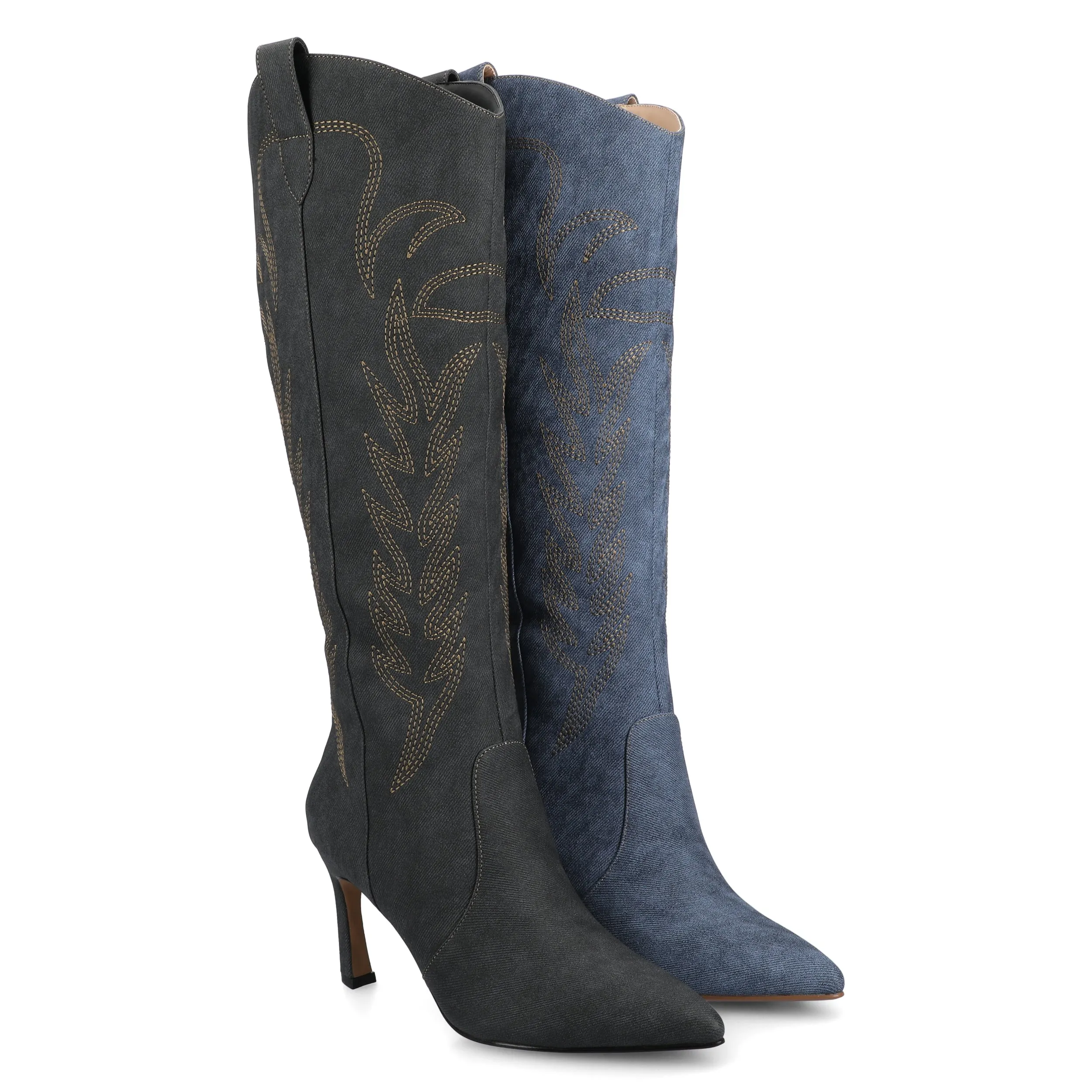 LARAMIE KNEE HIGH WESTERN BOOTS dress edge