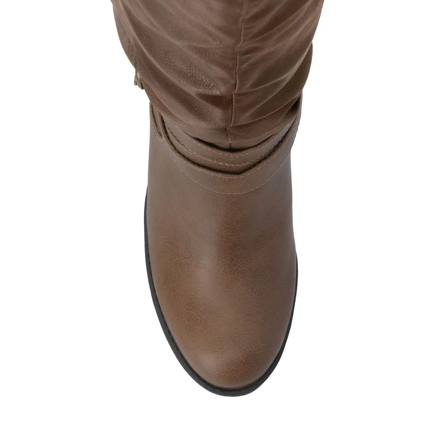 LATE KNEE-HIGH BOOTS IN FAUX LEATHER casual tough