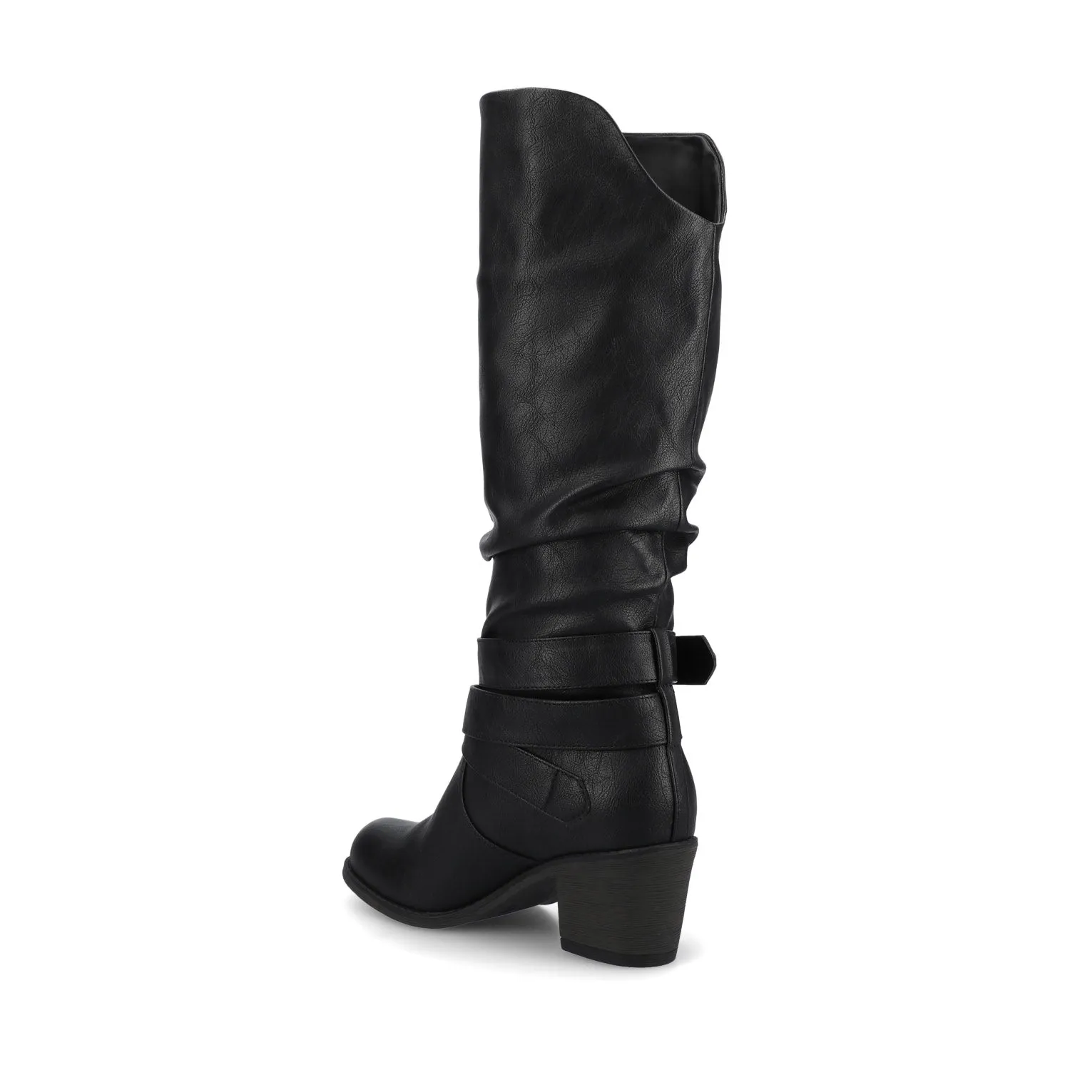 LATE KNEE-HIGH BOOTS IN FAUX LEATHER casual tough
