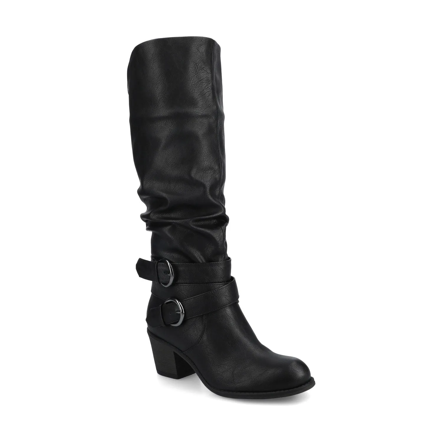 LATE KNEE-HIGH BOOTS IN FAUX LEATHER casual tough