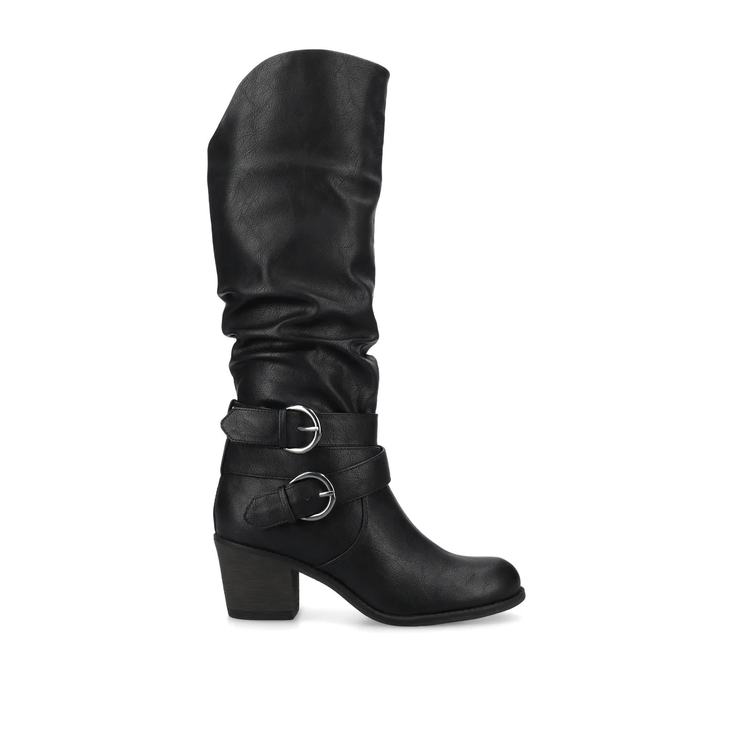 LATE KNEE-HIGH BOOTS IN FAUX LEATHER casual tough