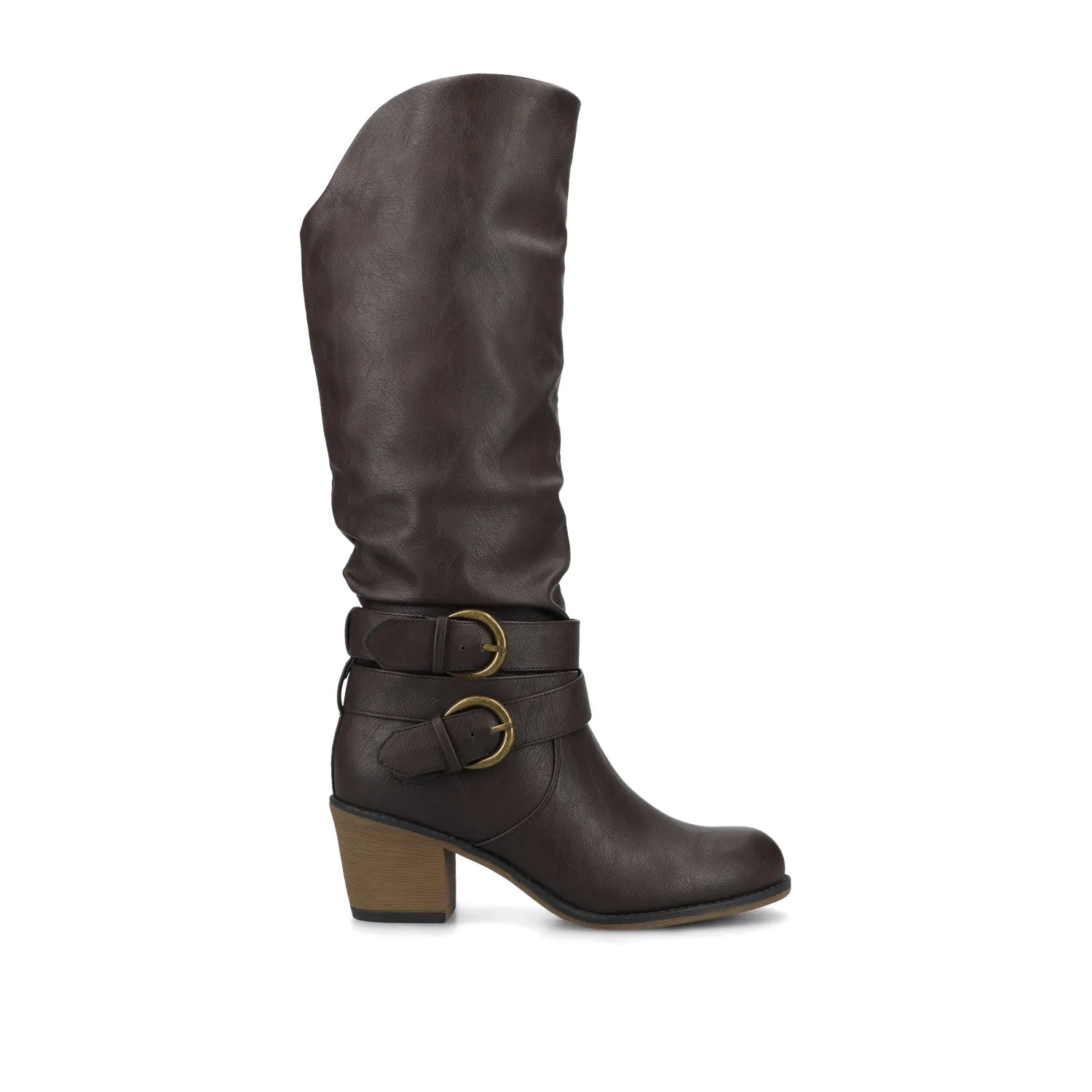 LATE KNEE-HIGH BOOTS IN FAUX LEATHER casual tough