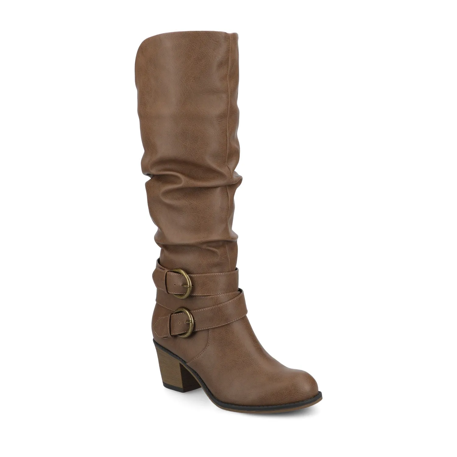 LATE KNEE-HIGH BOOTS IN FAUX LEATHER casual tough