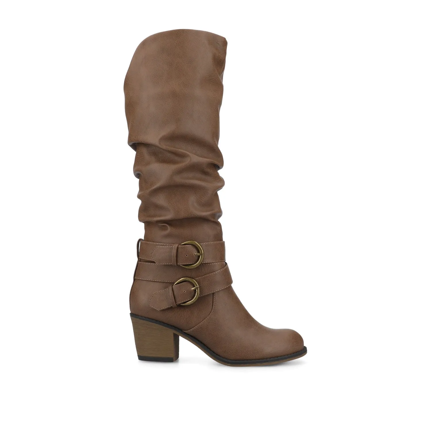 LATE KNEE-HIGH BOOTS IN FAUX LEATHER casual tough