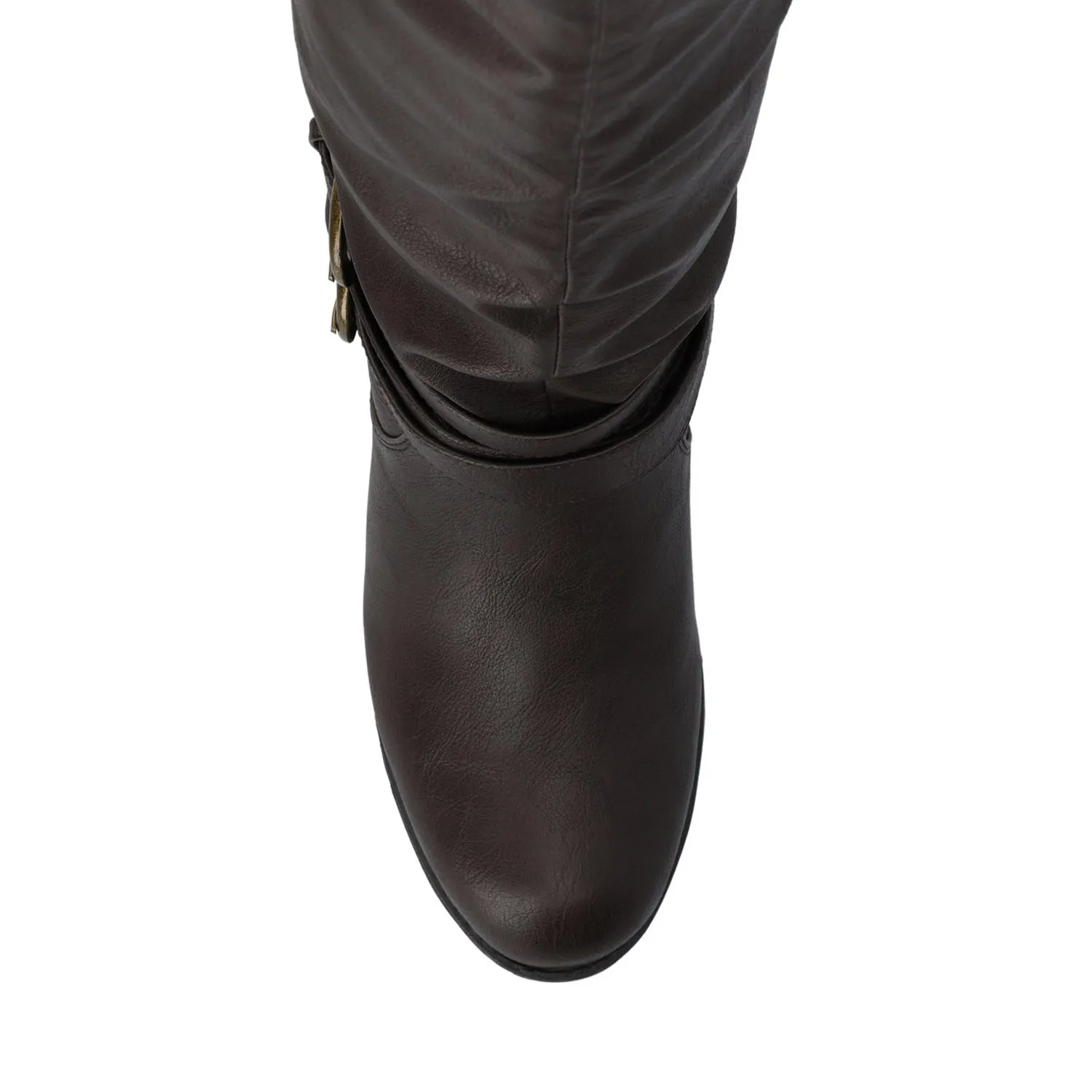 LATE KNEE-HIGH BOOTS IN FAUX LEATHER casual tough