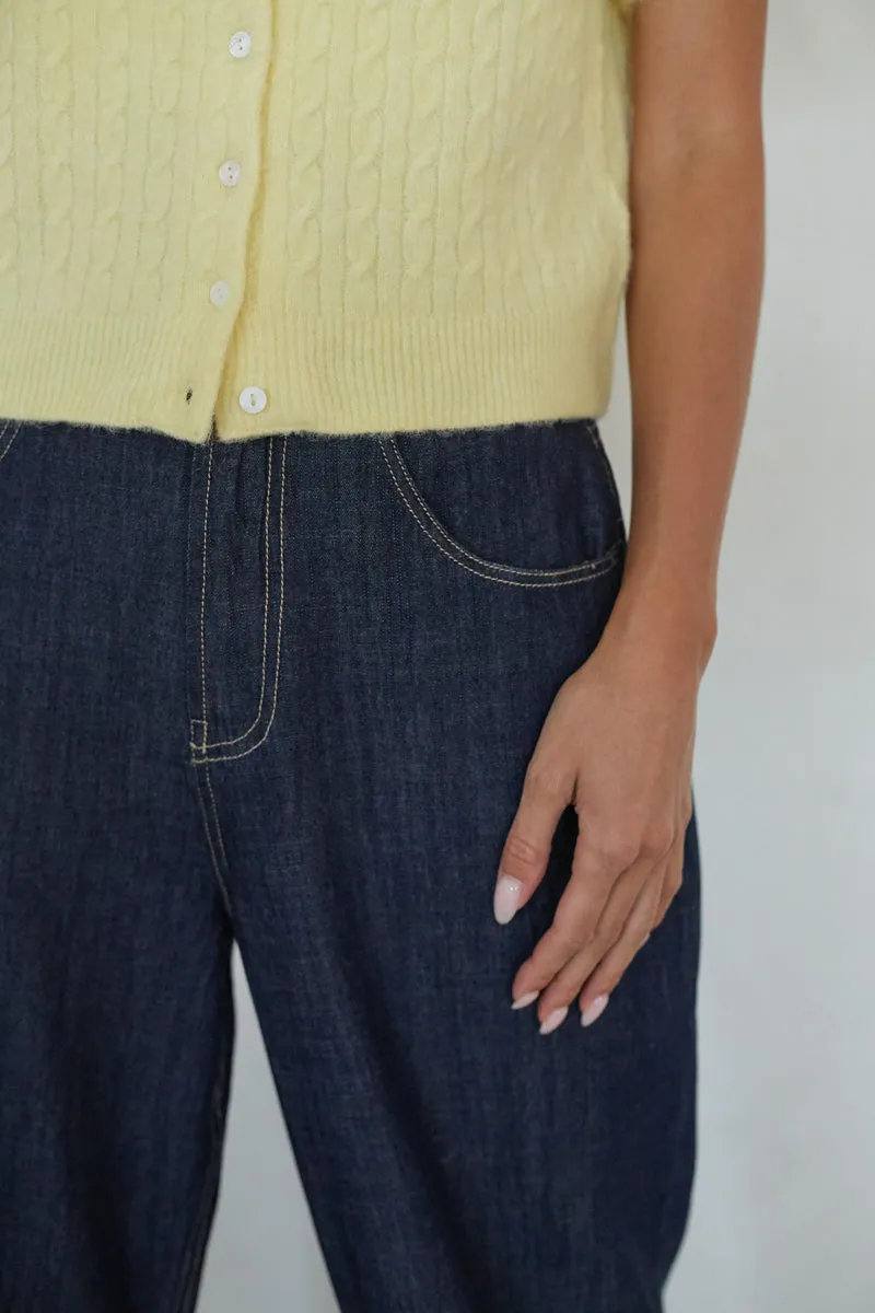 Lauren Cable Knit Cardigan blush dust