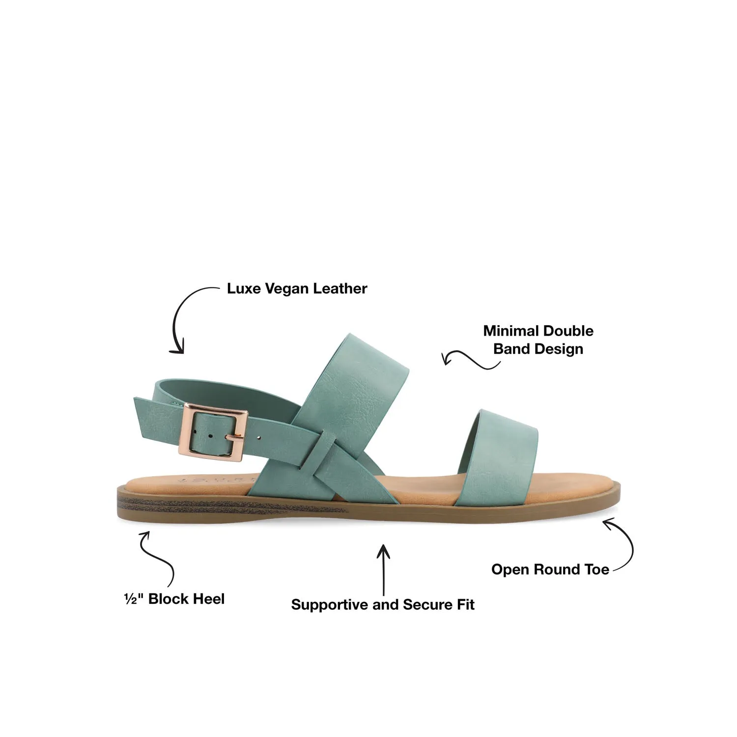 LAVINE MULTI STRAP SANDALS IN WIDE soft grip