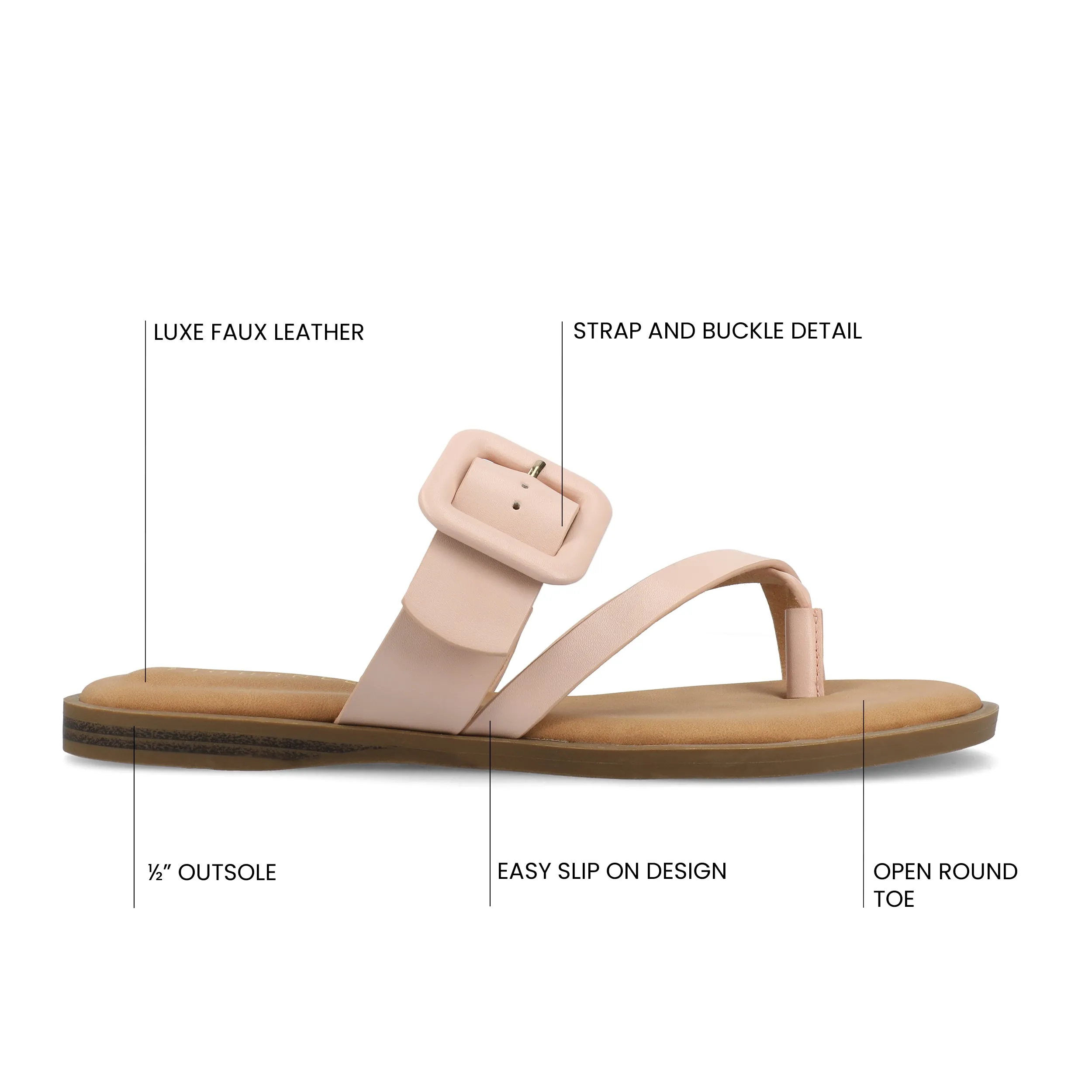 LAYRA FLAT SANDALS open step