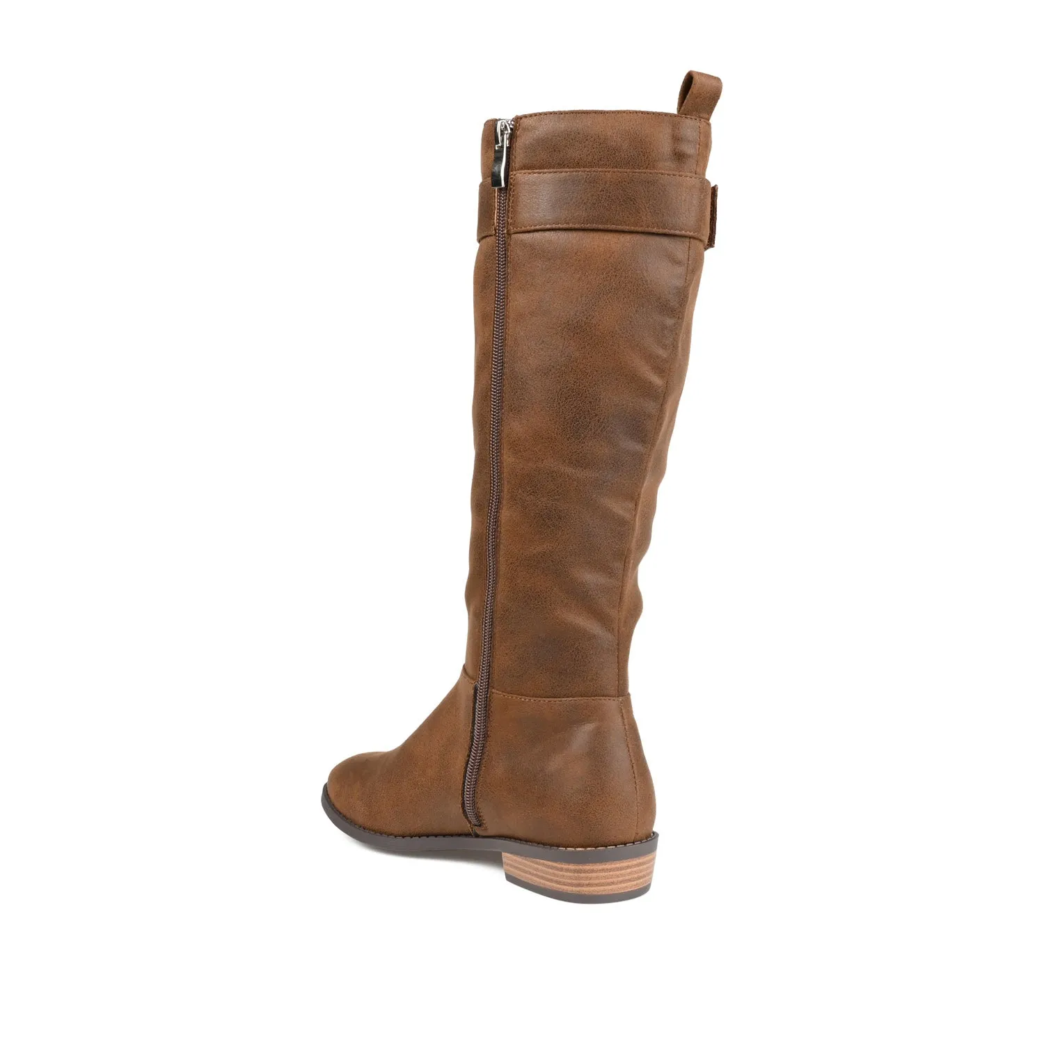 LELANNI KNEE-HIGH BOOTS IN FAUX LEATHER leather grain